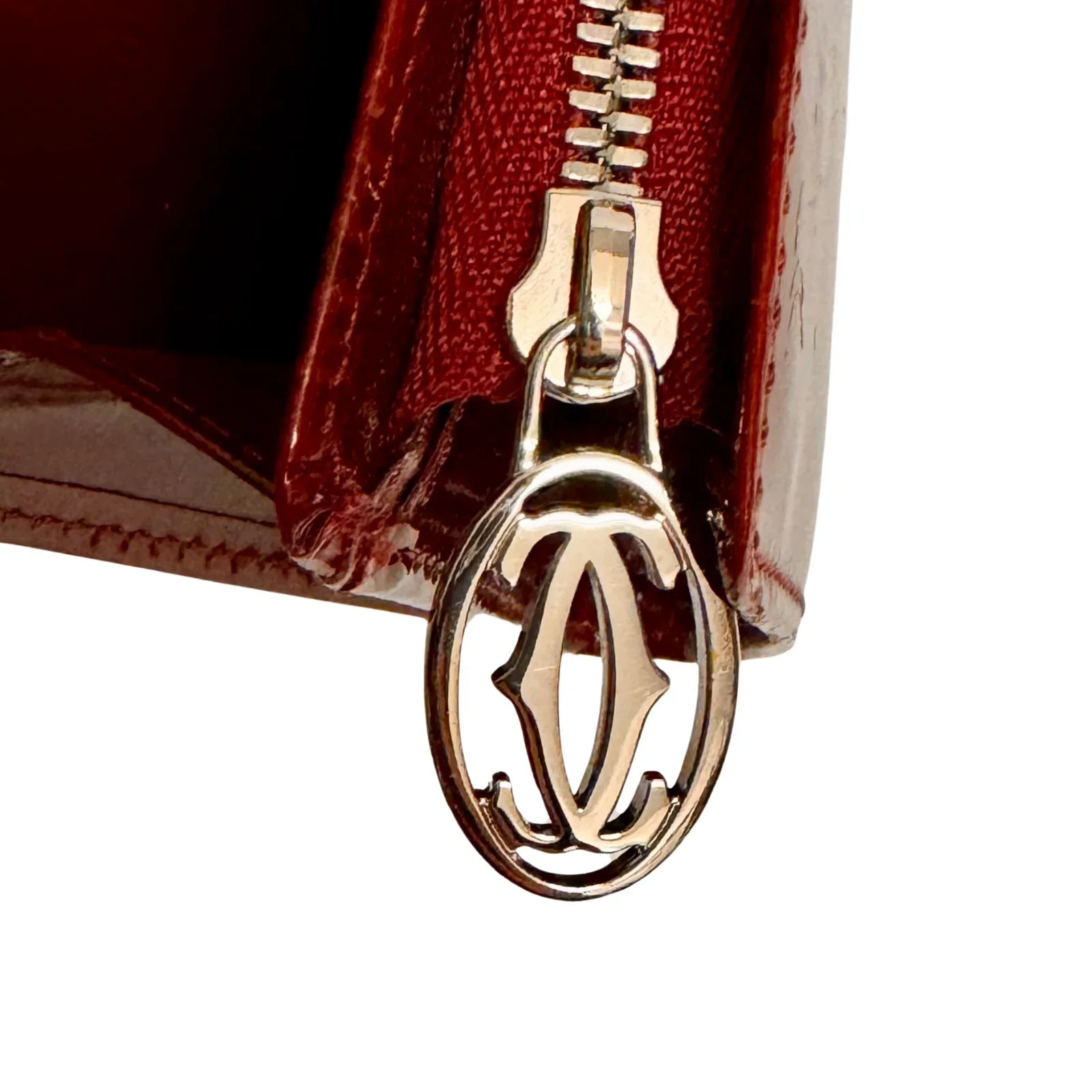 Cartier Long Leather Wallet Deep Red - Lost Designer