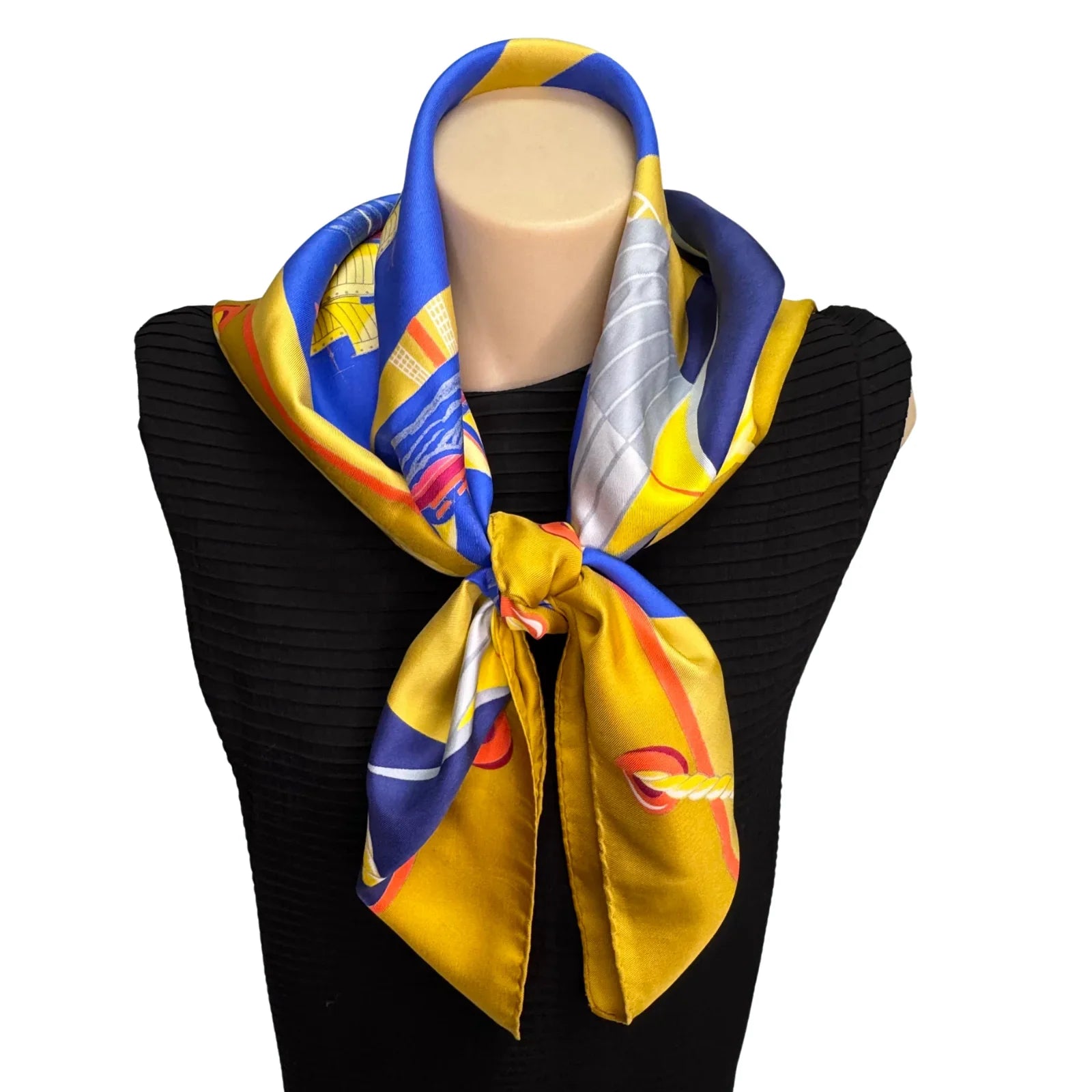 Hermès Grand Largue Silk Scarf Yellow - Lost Designer