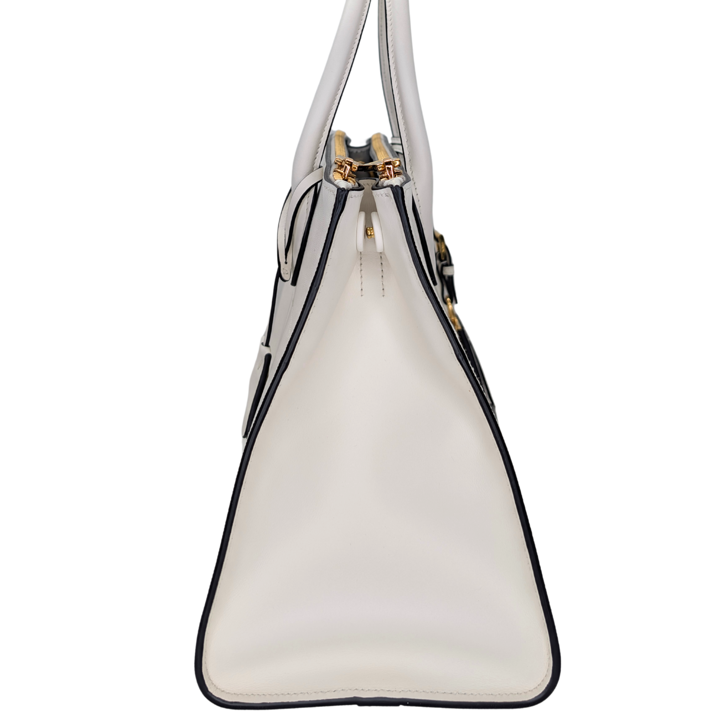 Prada Saffiano City Saffiano Paradigme Bag WHite