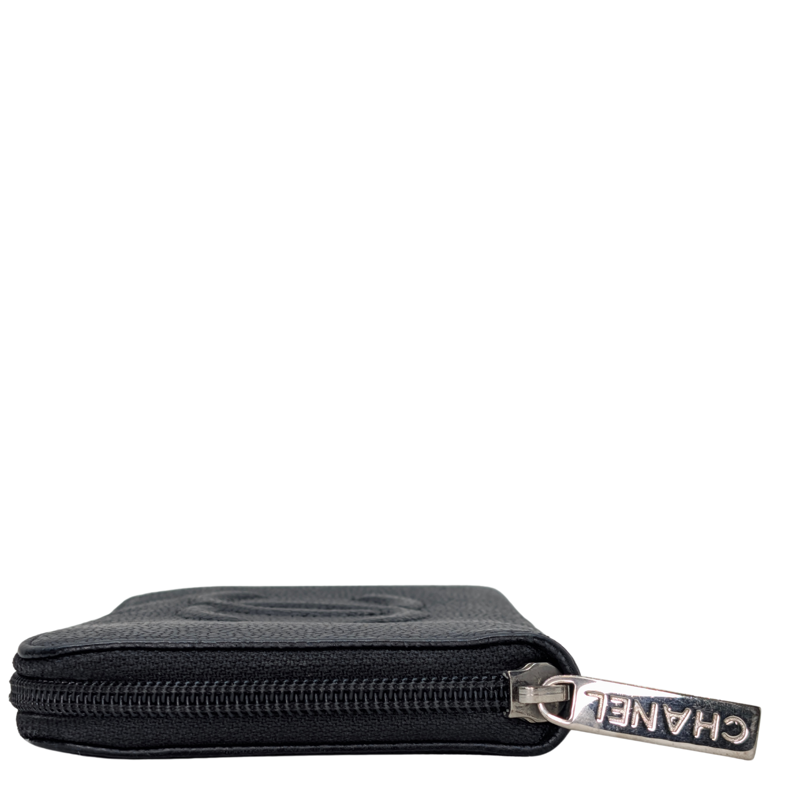 Chanel CC Caviar Leather Long Wallet Black