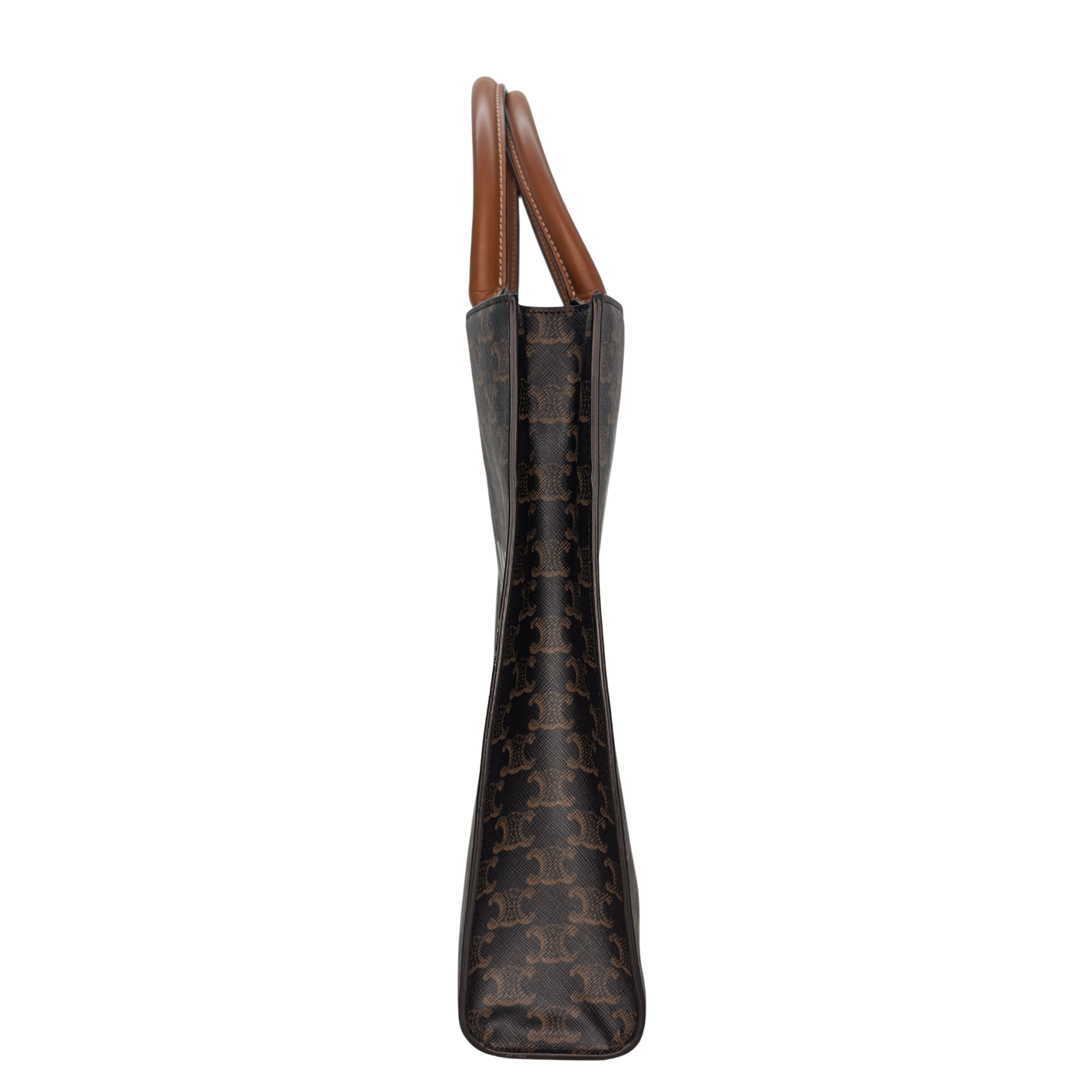 Celine Small Vertical Cabas Tote Bag Triomphe Canvas