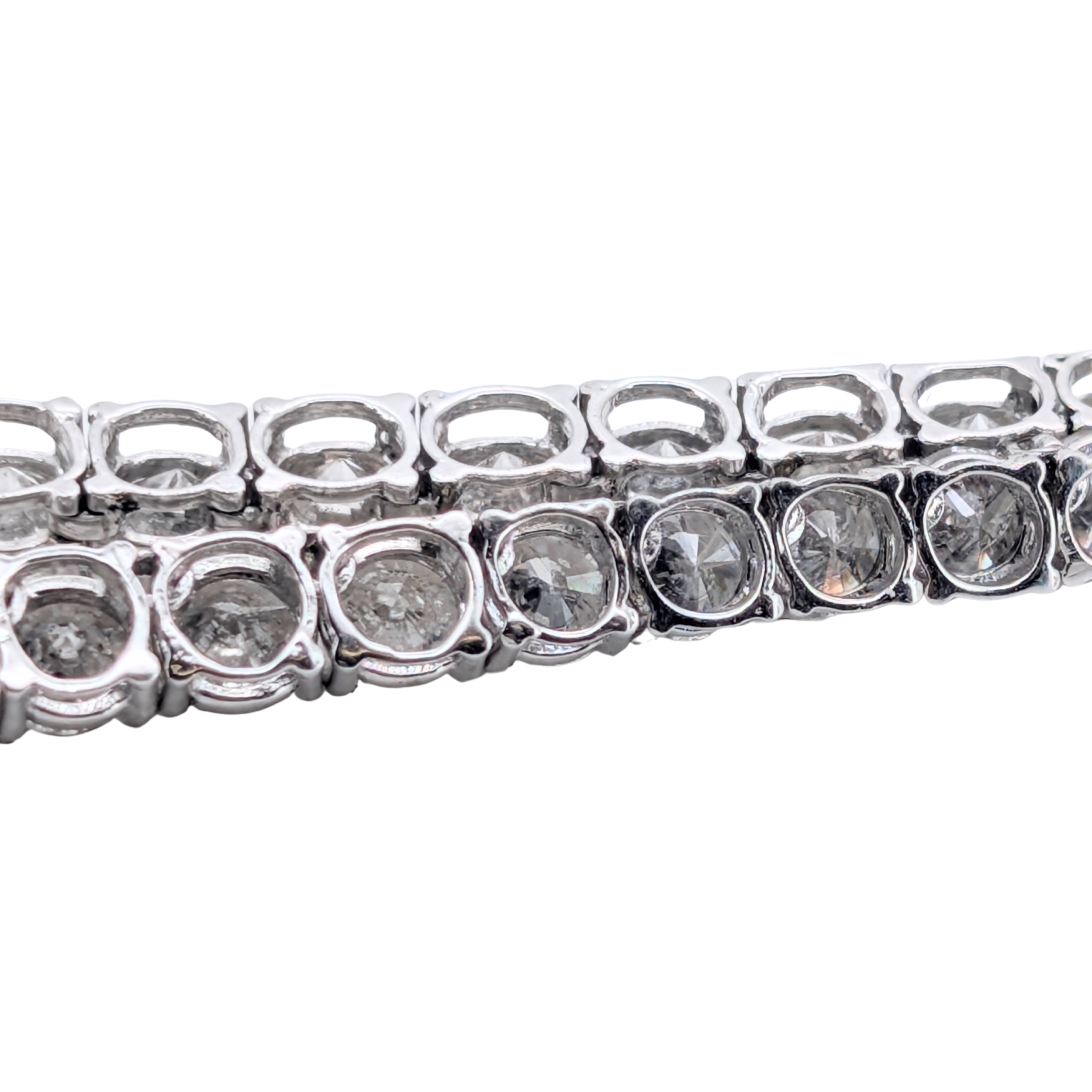 20.0Ct Natural Brilliant Diamond Graduating Tennis Necklace Platinum