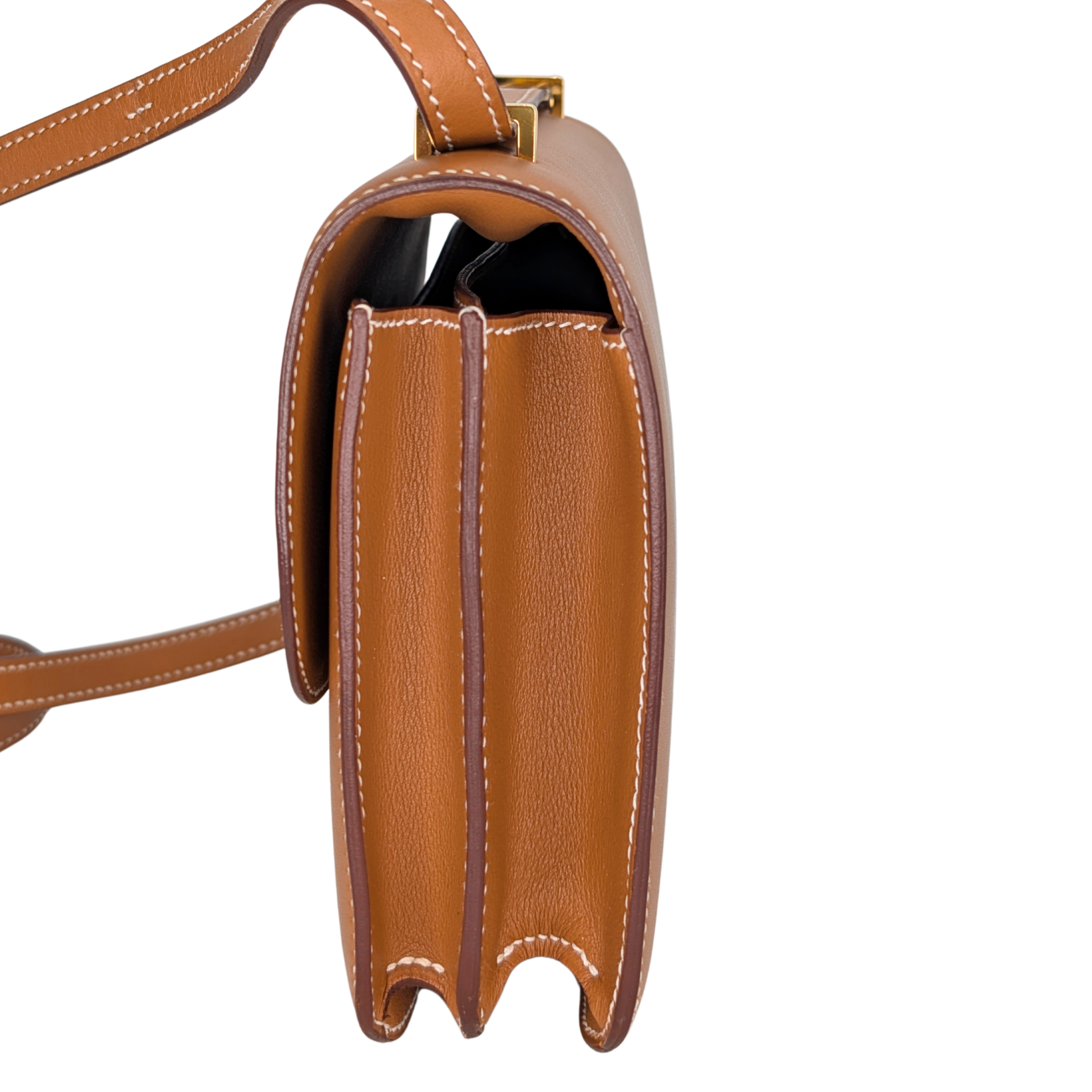 Hermes Mini Constance Swift Gold GHW Stamp C