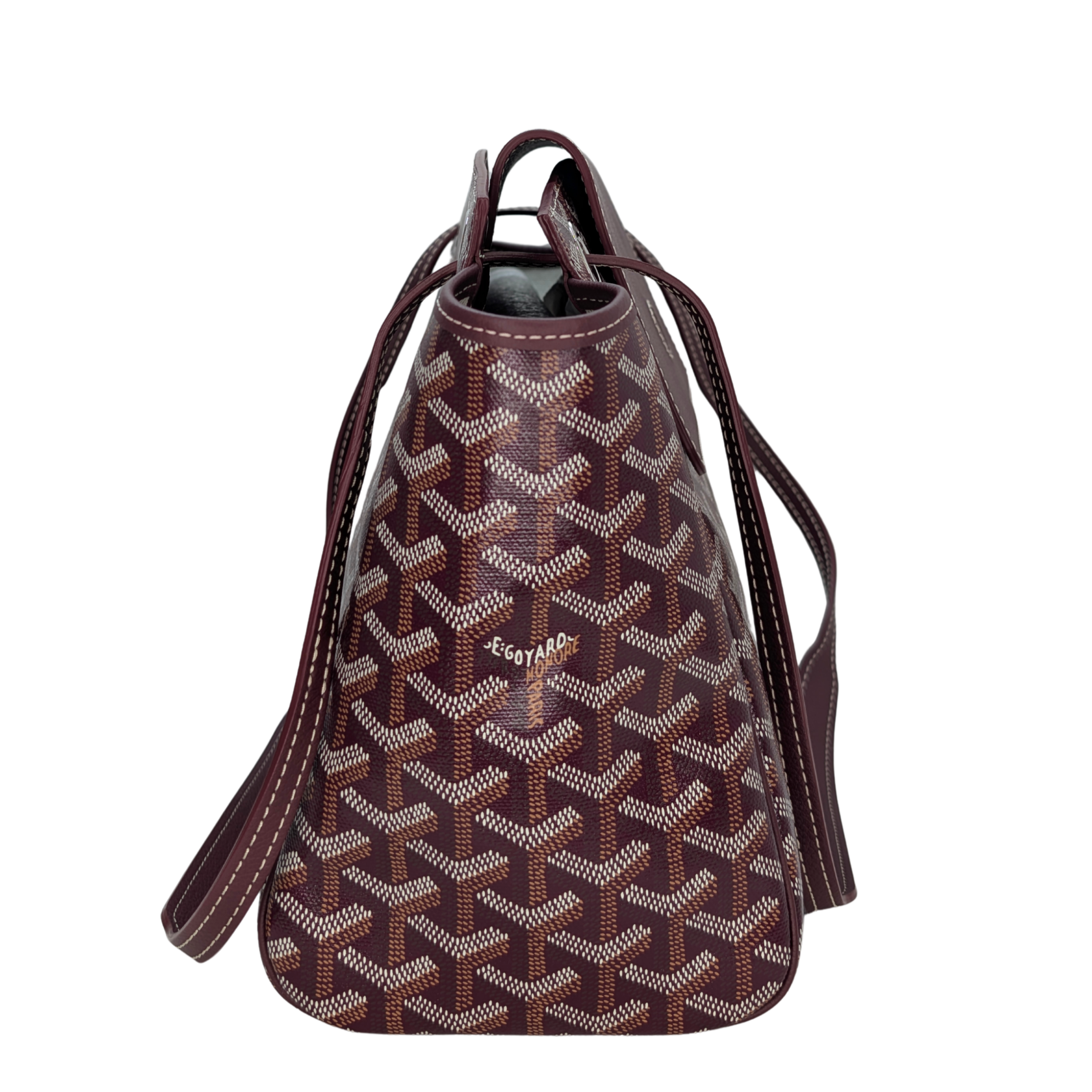 Goyard Goyardine Rouette PM Shoulder Bag Burgundy