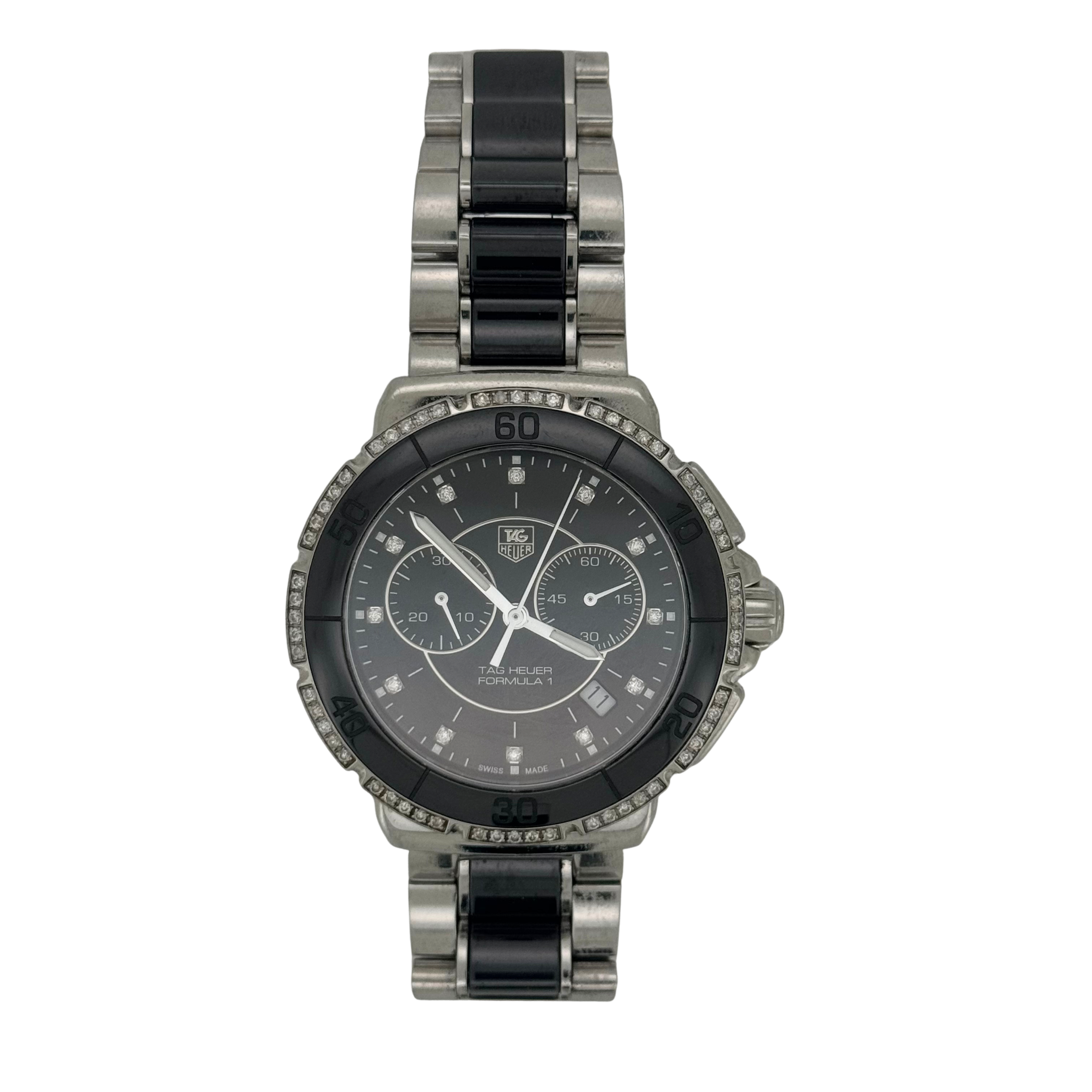 Tag Heuer Formula 1 Black Dial Diamond Women's Watch CAH1212