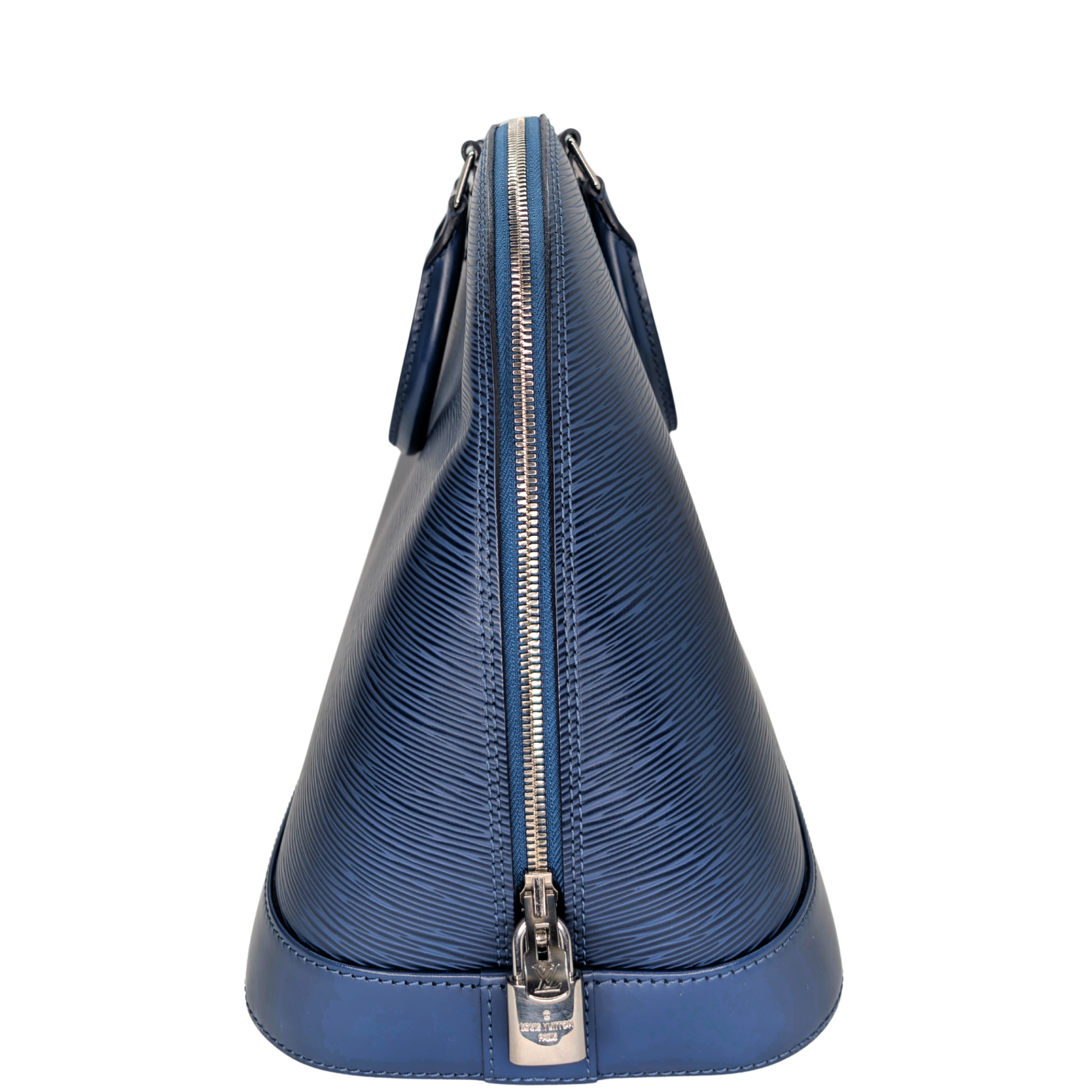 Louis Vuitton Alma GM Epi Leather Bag Navy Blue