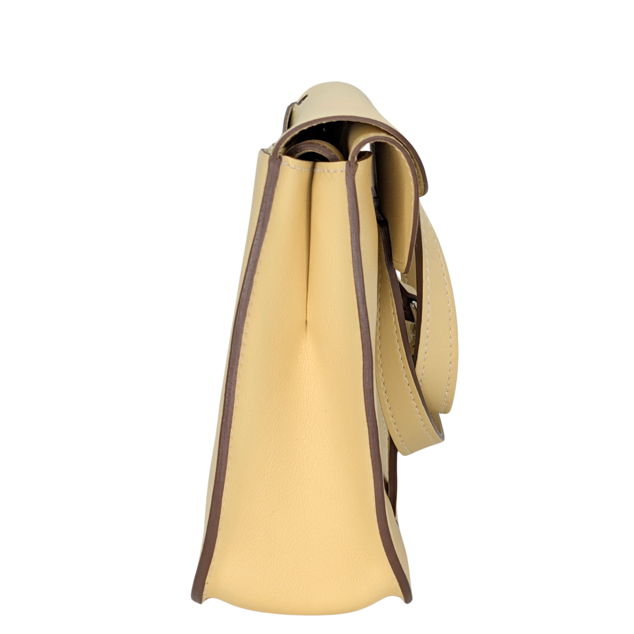 Hermes Mini Halzan 22 Swift Jaune Poussin SHW Stamp X