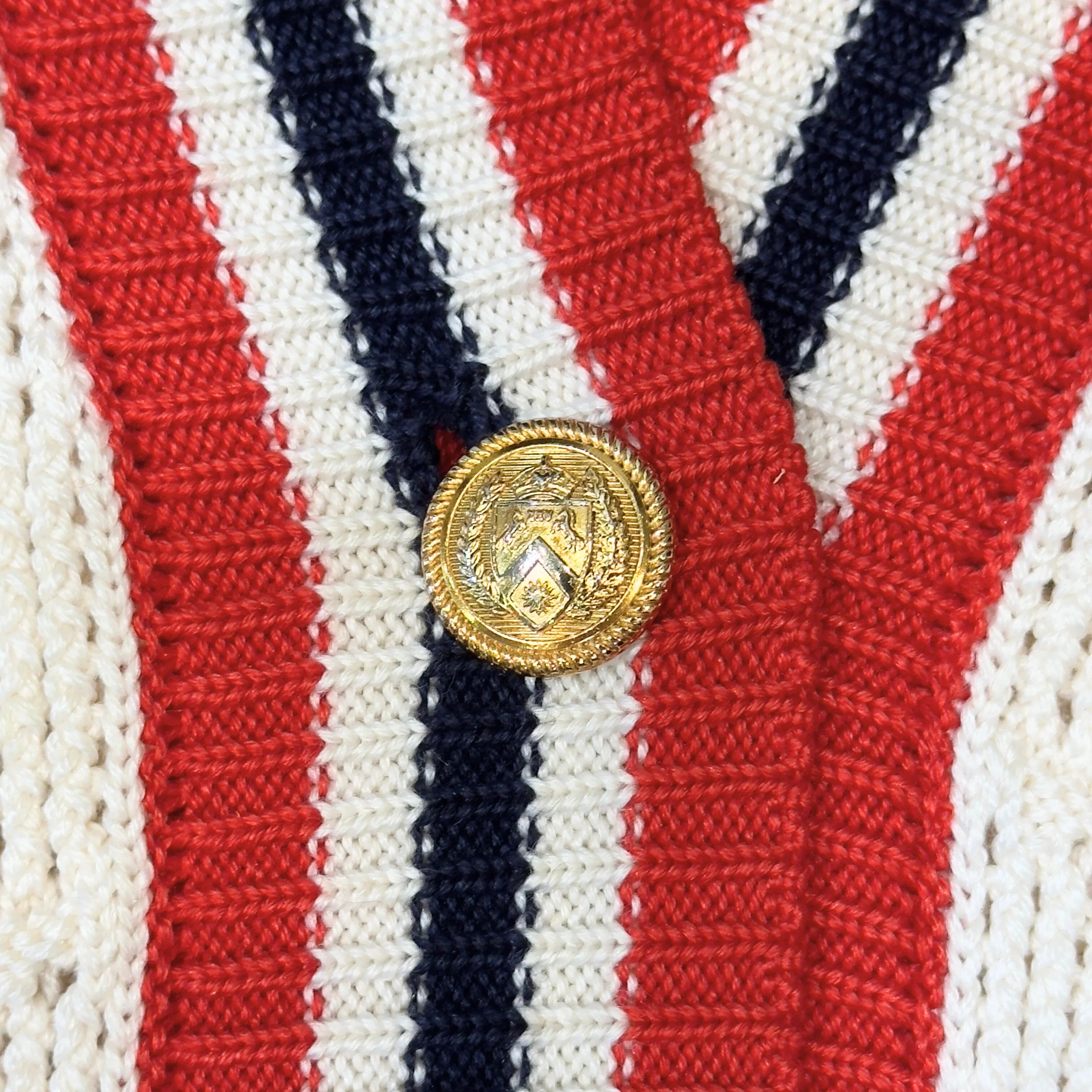 Gucci Striped Knit Cardigan Wool White Large - Lost Designer