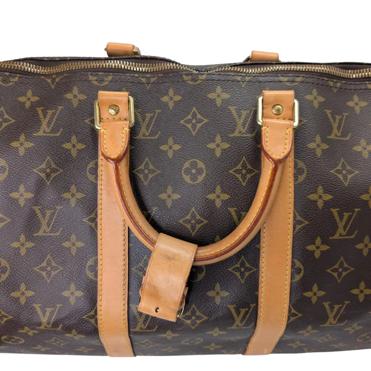 Louis Vuitton Monogram Keepall Bandoulière 50 Duffle Bag Brown - Lost Designer