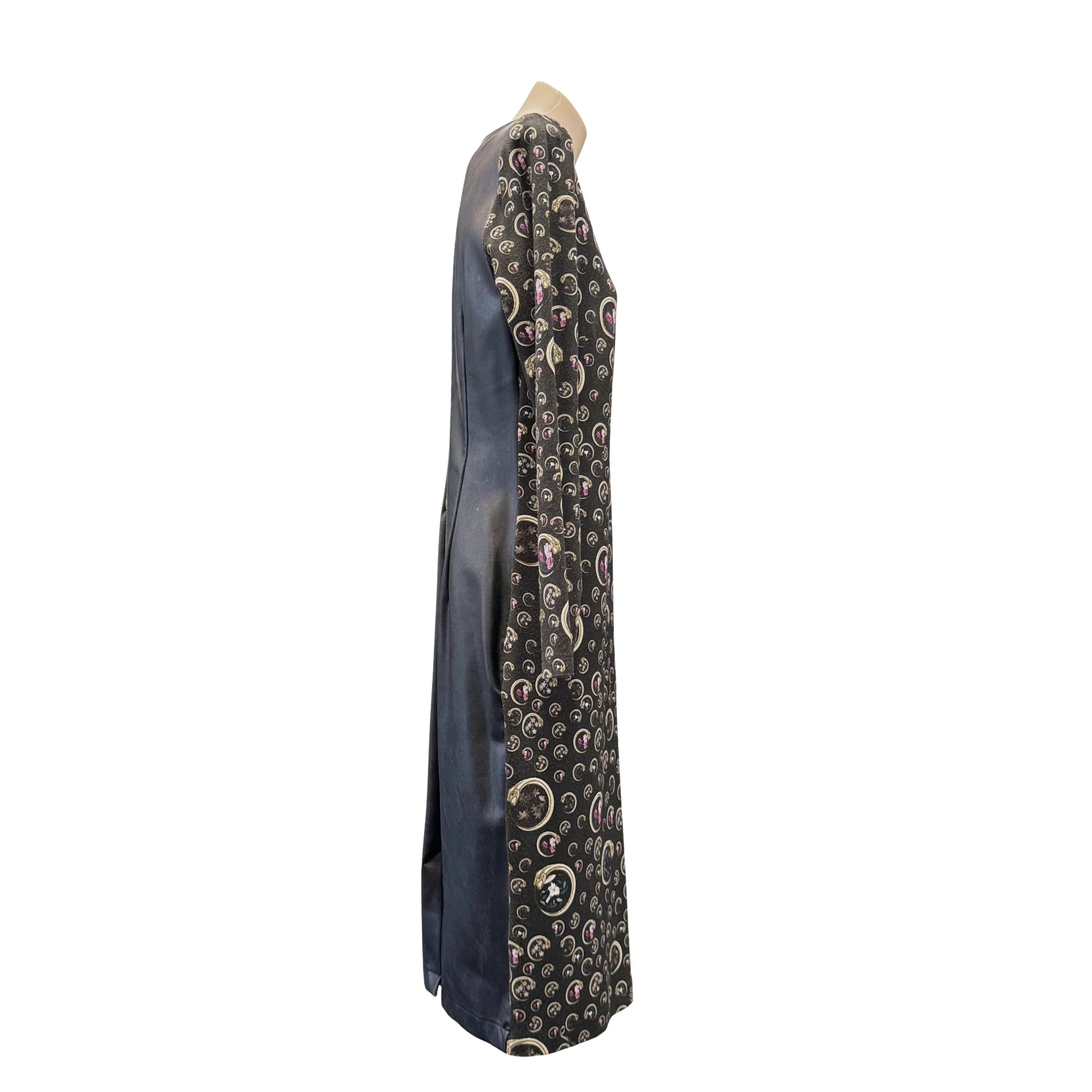 Roberto Cavalli Moon Phase Print Long Sleeve Midi Dress 38 - Lost Designer