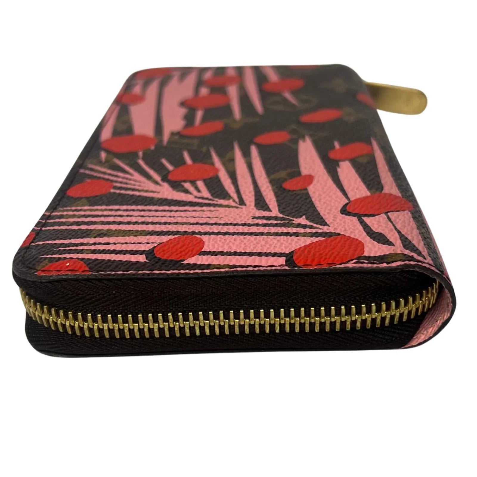 Louis Vuitton Monogram Jungle Dots Sugar Pink Poppy Zippy Clutch Wallet - Lost Designer