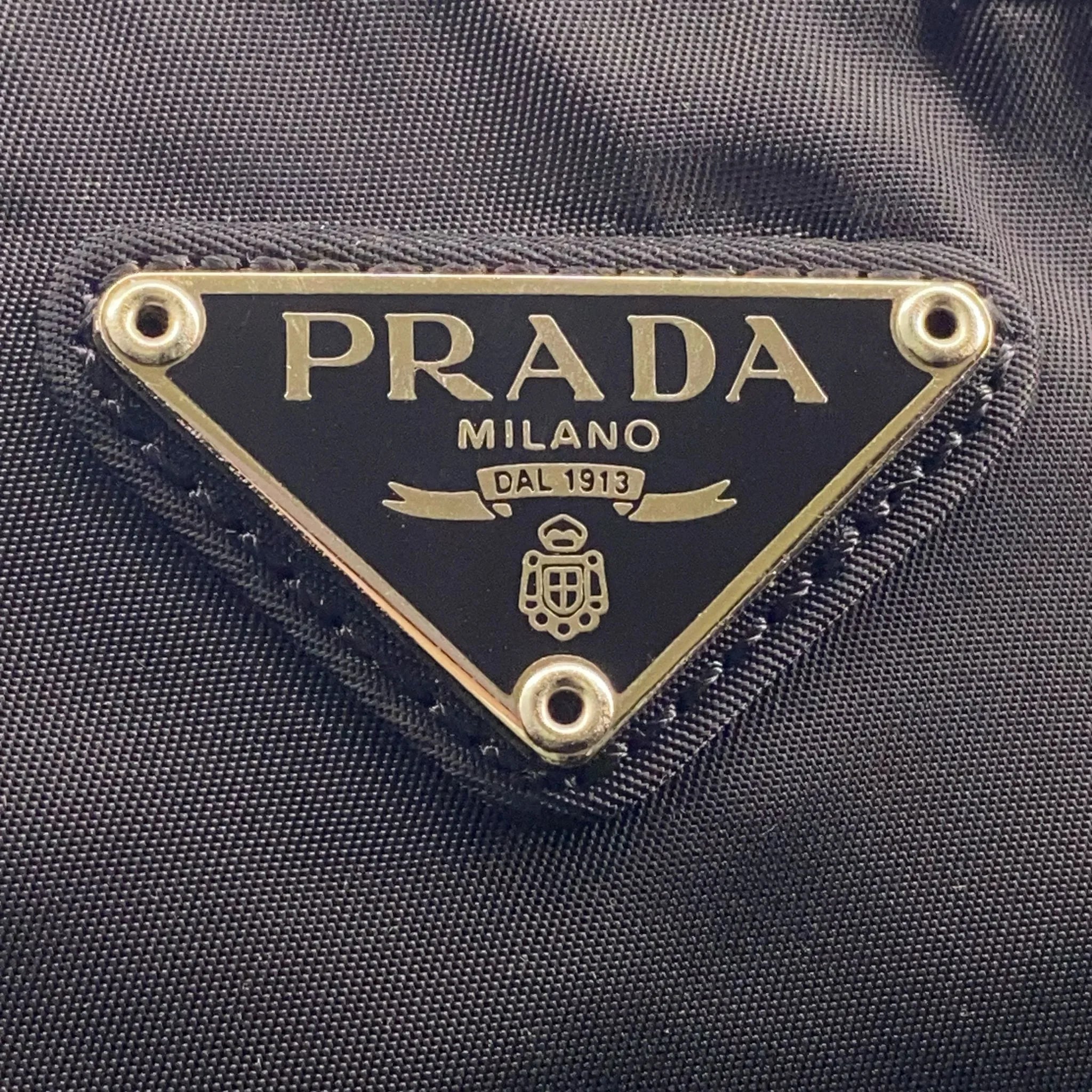 Prada Black Nylon Crossbody Messenger Black Bag - Lost Designer