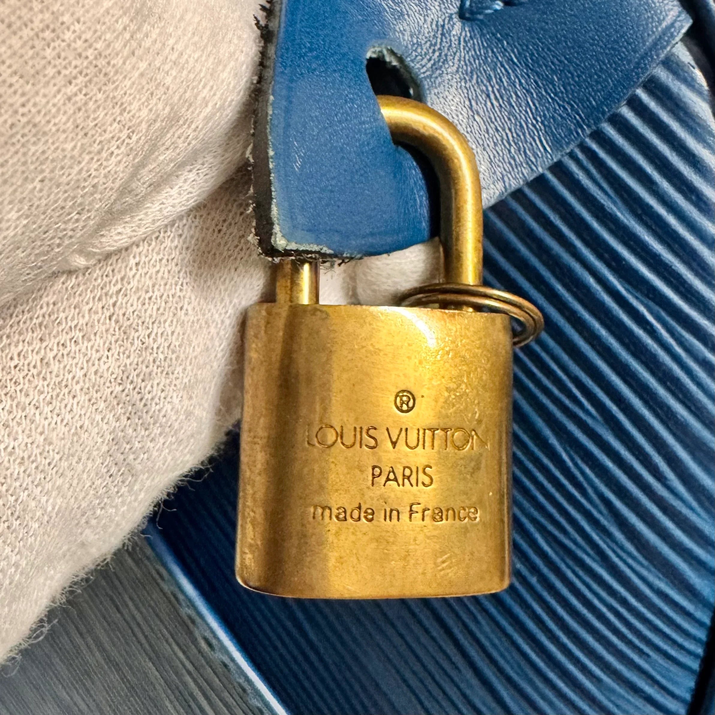 Louis Vuitton Epi Speedy 30 Blue Bag - Lost Designer