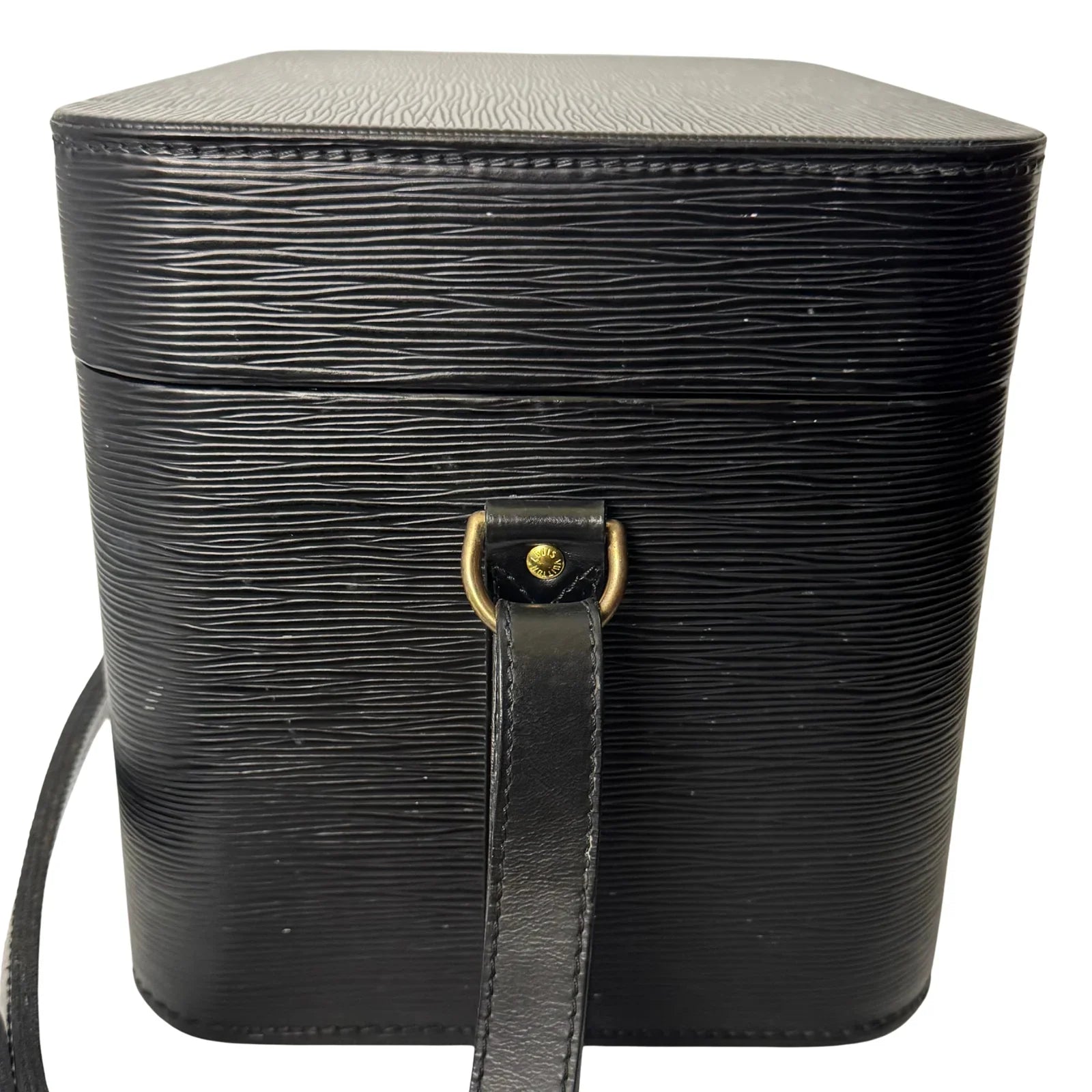 Louis Vuitton Black Epi Leather Train Case Luggage bag Black - Lost Designer