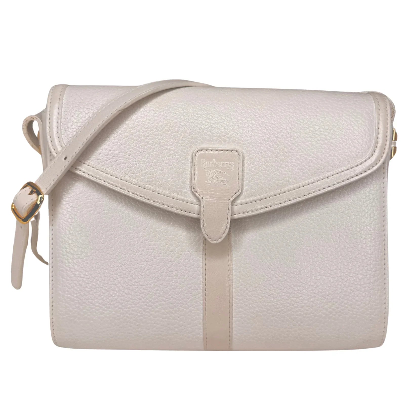Burberry Leather Crossbody Bag white - Lost Designer