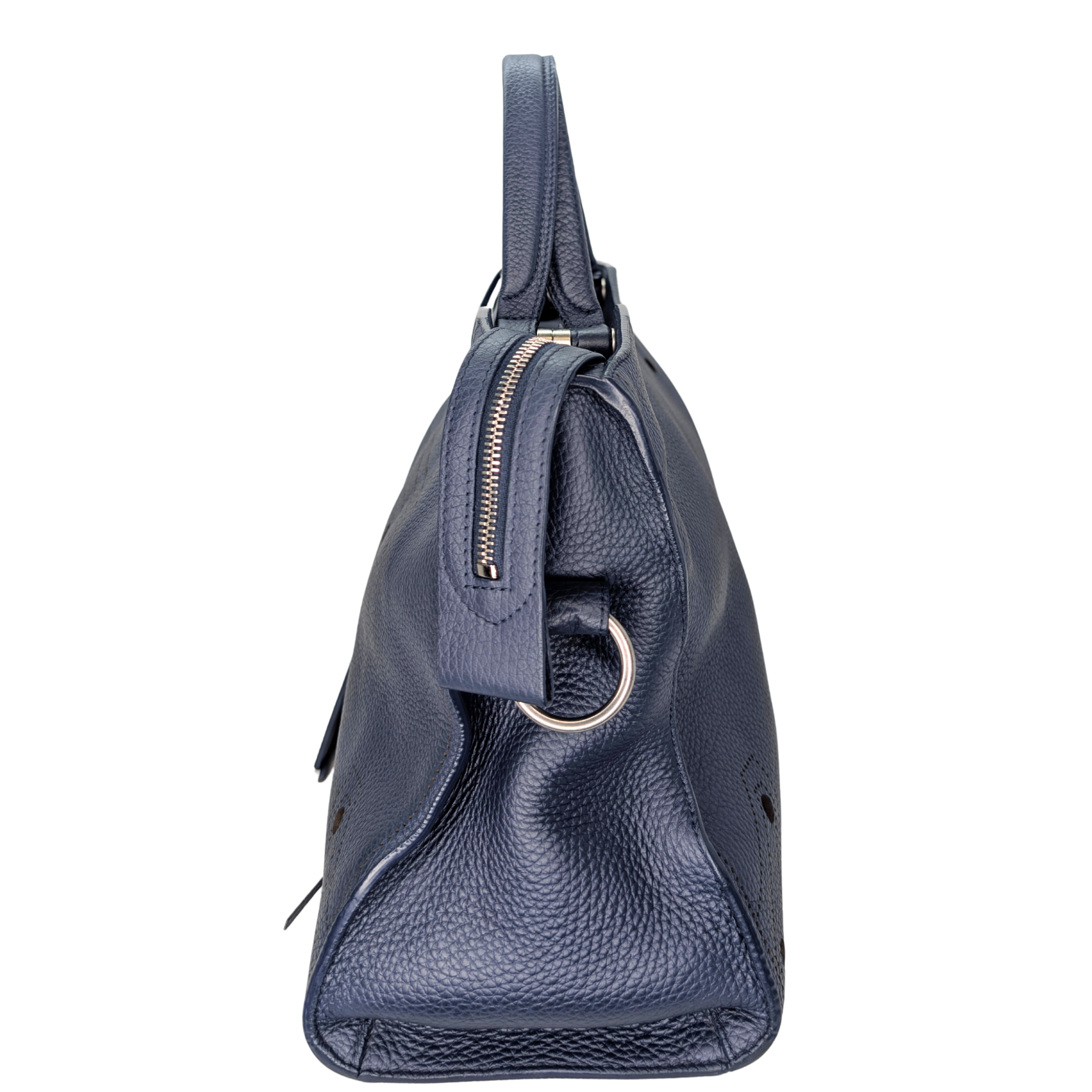 Balenciaga City Blackout Stud-Free Bag Navy