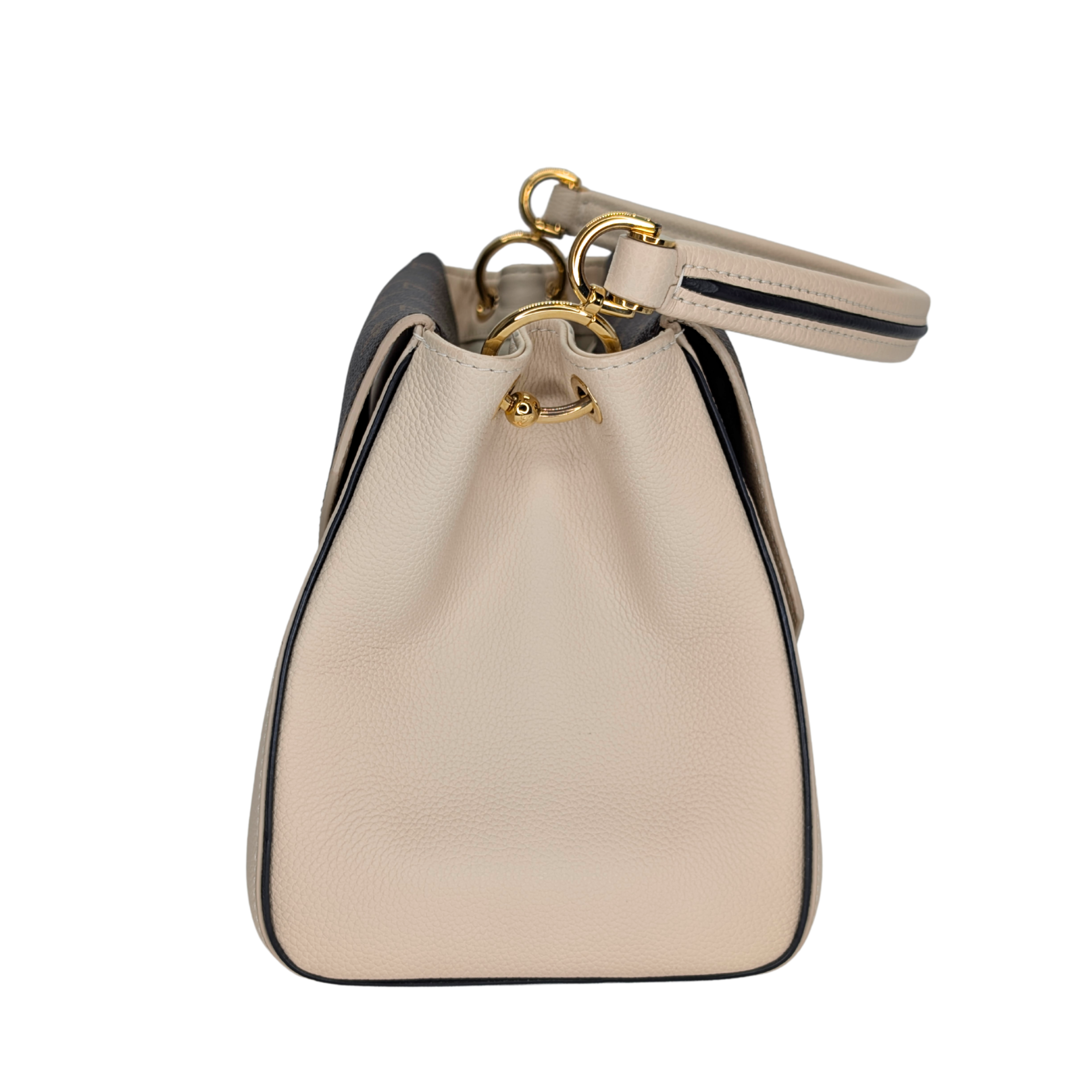 Louis Vuitton Double V Leather Bag Monogram Beige