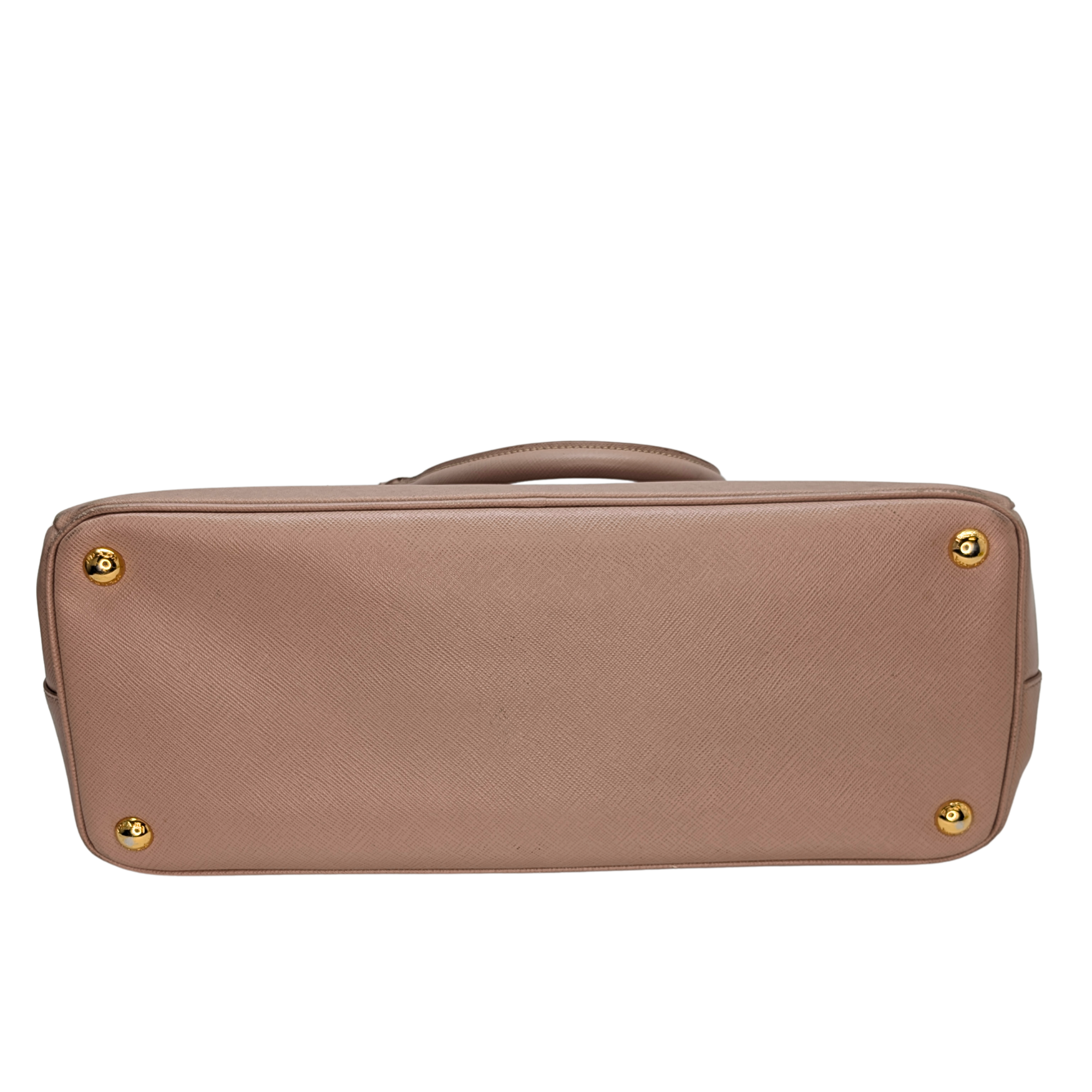 Prada Saffiano Galleria Leather Handbag Nude Pink