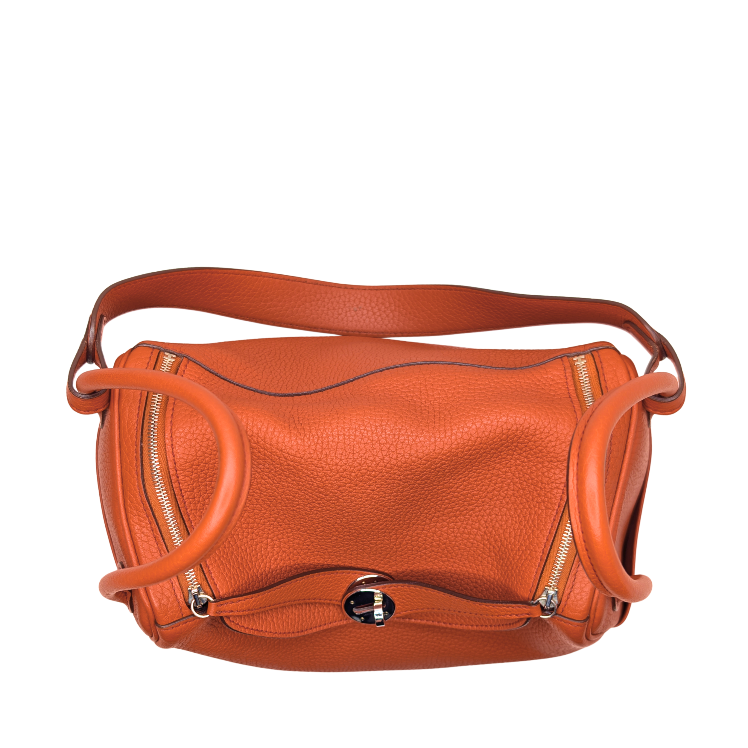 Hermes Lindy Clemence 26 X Stamp SHW Orange
