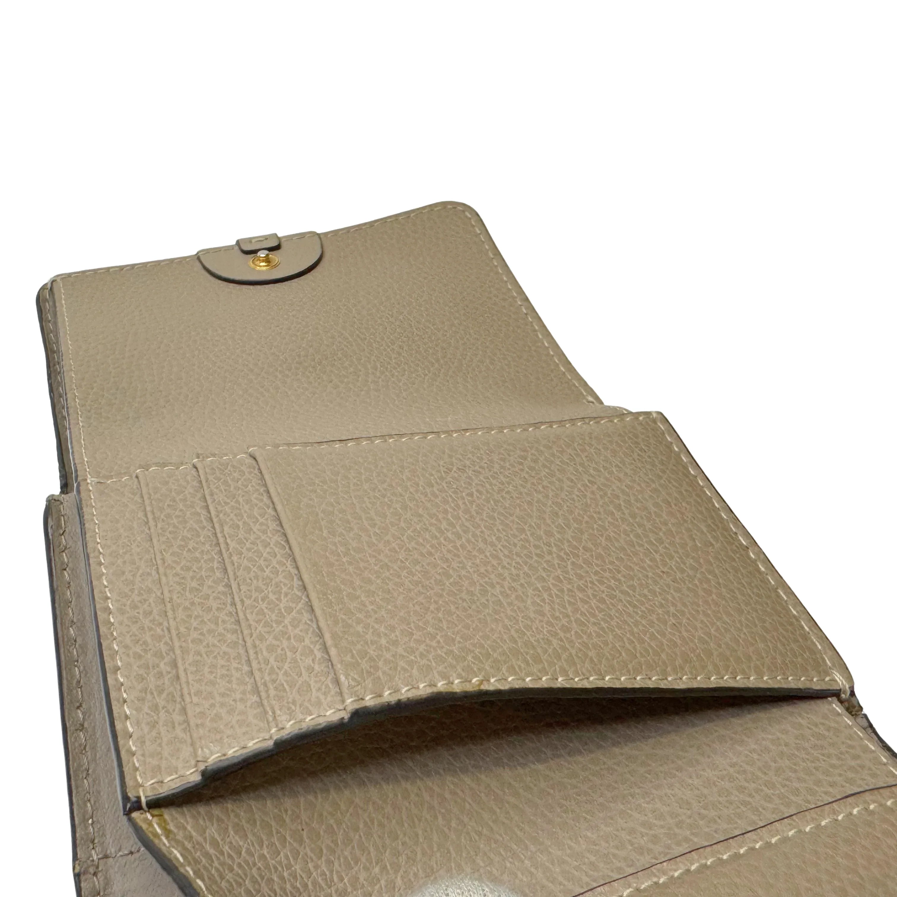 Chloe Calfskin Small Darryl Trifold Wallet Motty Grey - Lost Designer
