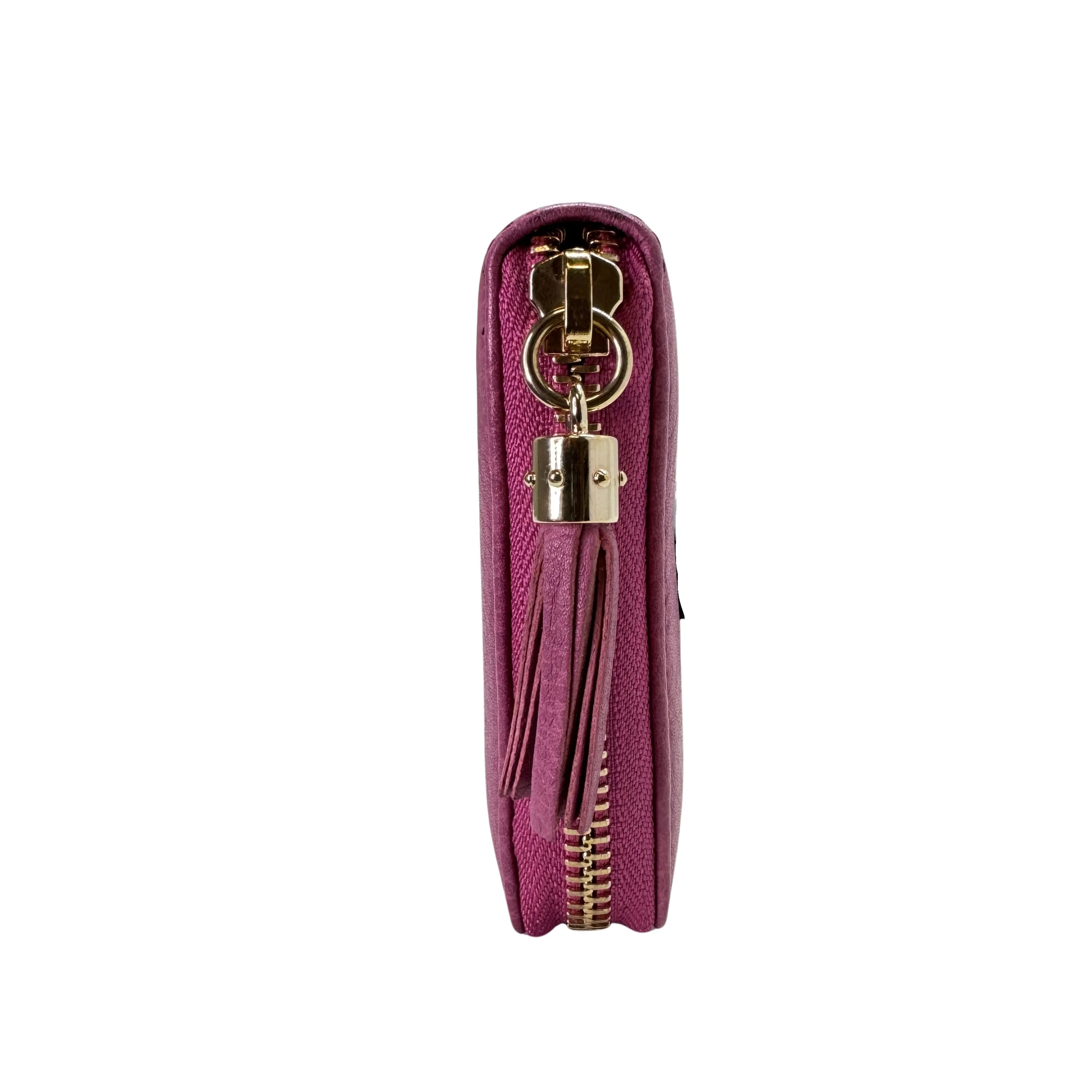 Gucci Pebbled Calfskin Soho Wallet Pink - Lost Designer