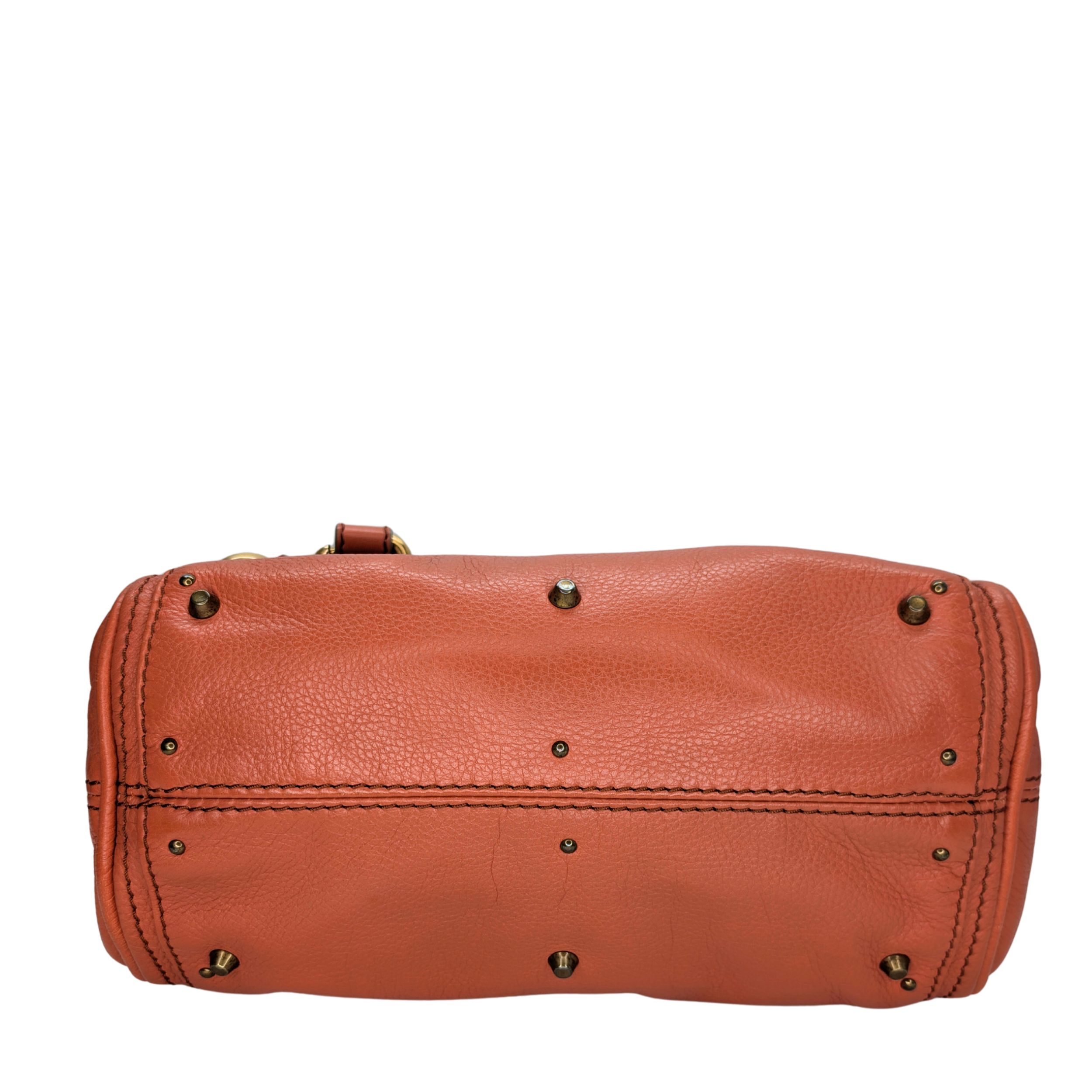 Chloe Paddington Mini Shoulder Bag Leather Coral