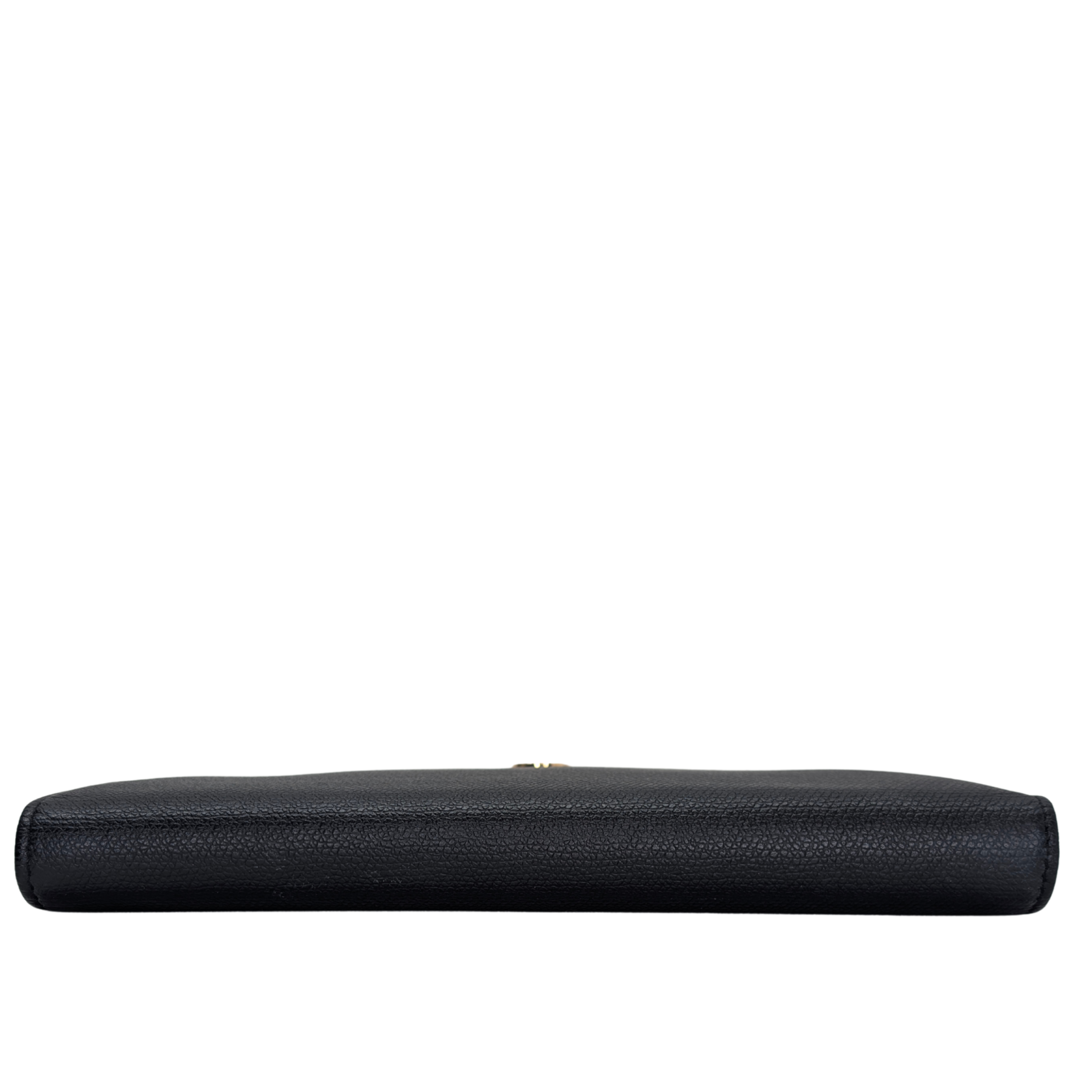 Chanel Leather Long Continental Wallet Black