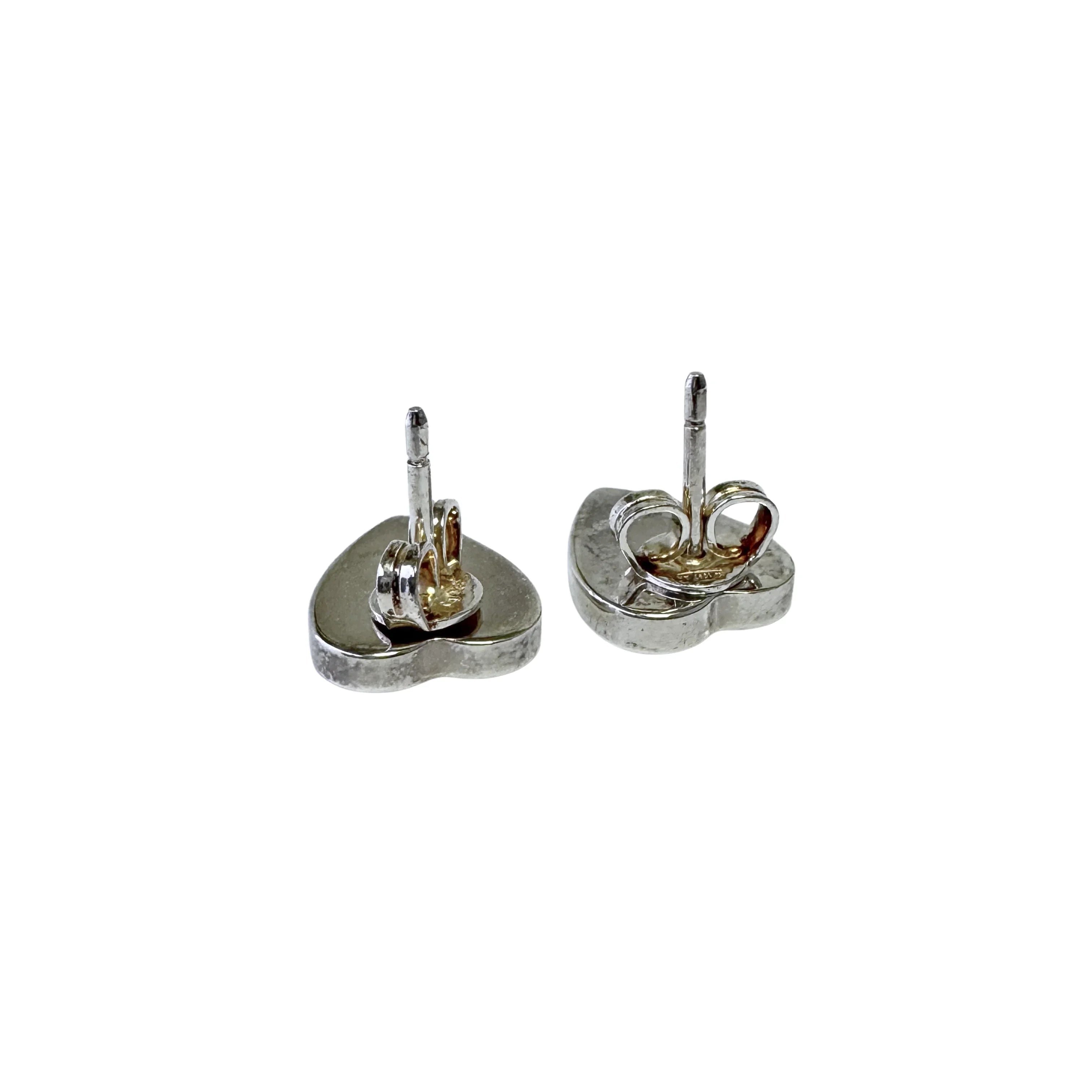 Gucci Heart Stud Earrings 925 Sterling Silver - Lost Designer