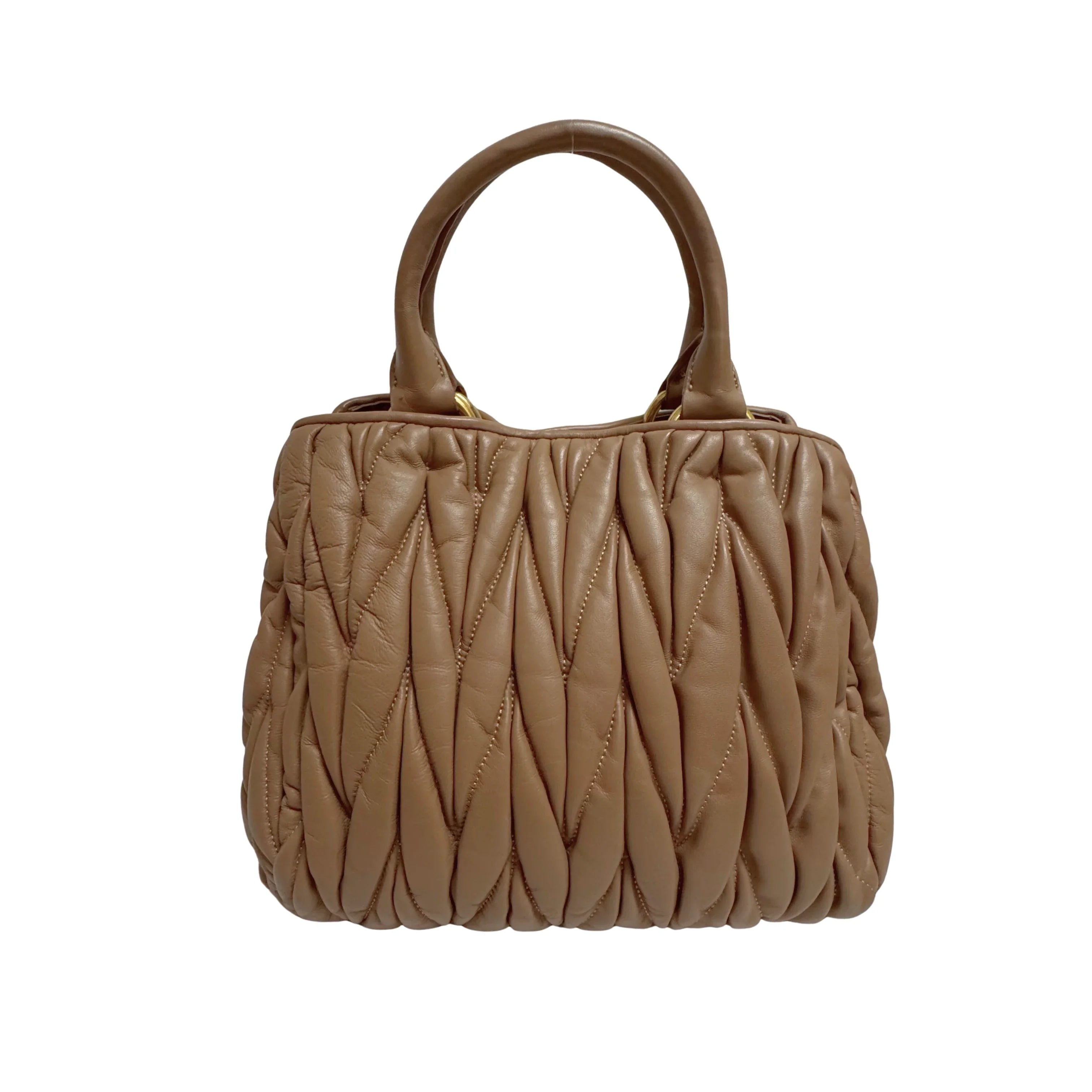 Miu Miu Nappa Matelassé leather Top Handle Bag - Lost Designer