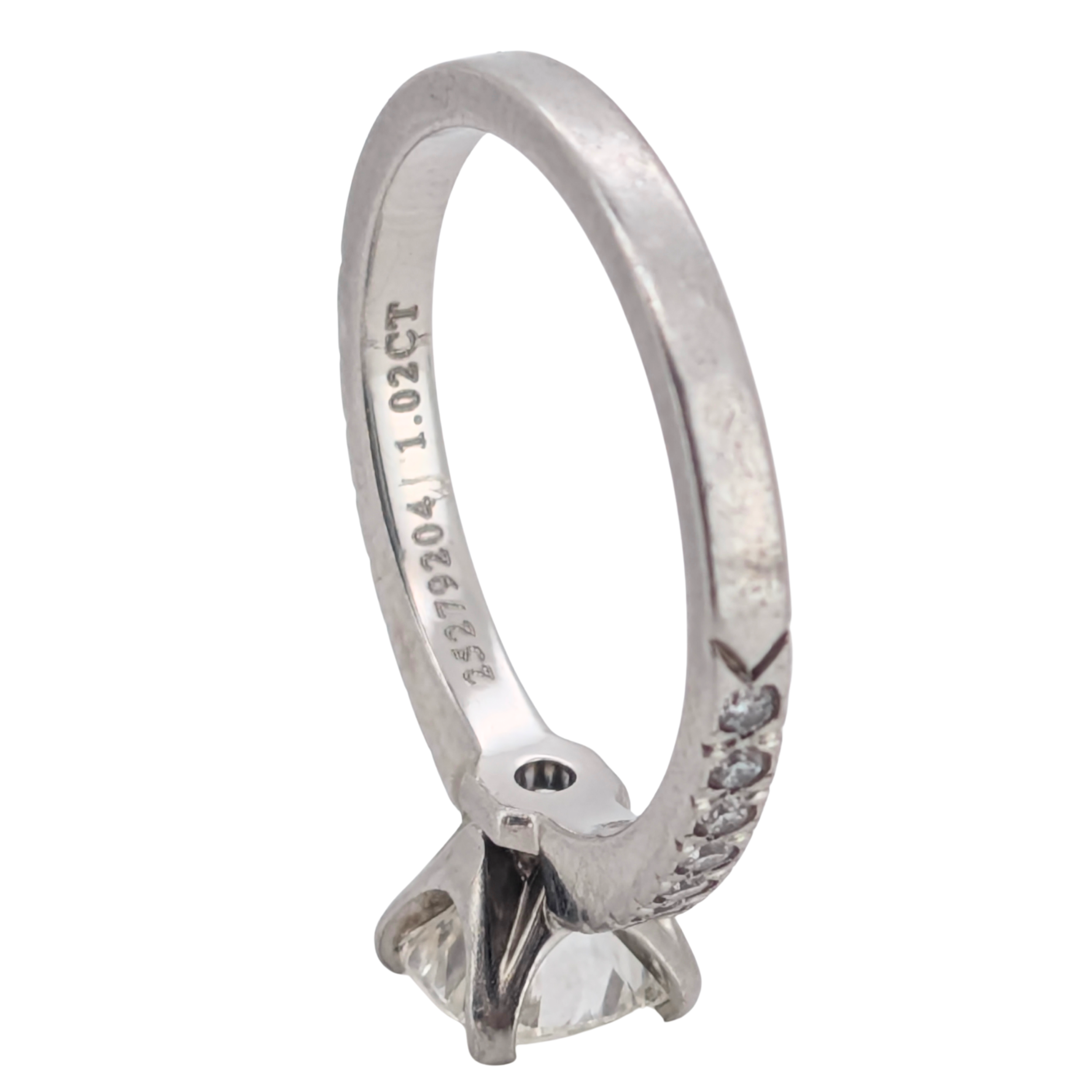 Tiffany & Co. Novo Cushion Cut Diamond Ring 1.02ct Platinum Matching Band