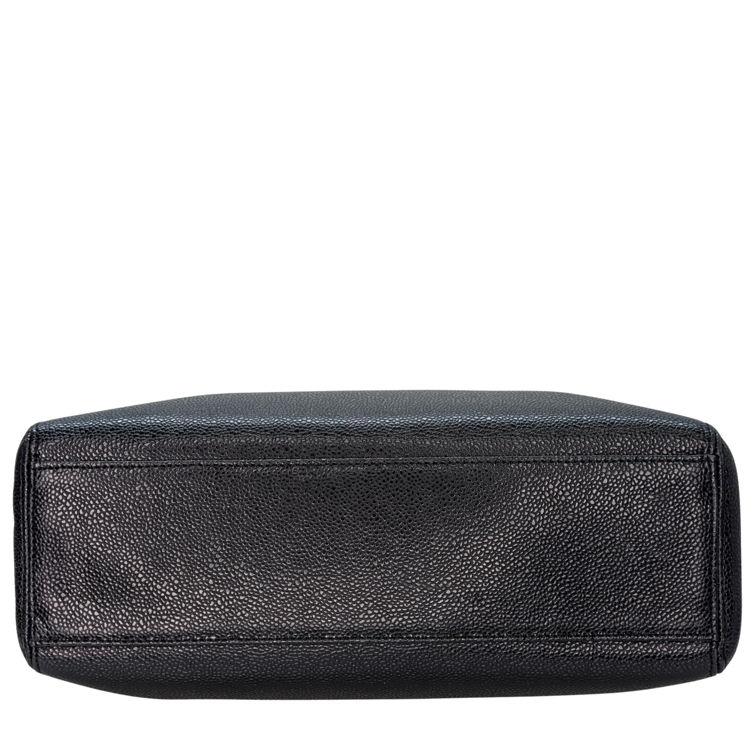 Chanel Vintage Tote Bag Caviar Leather Black