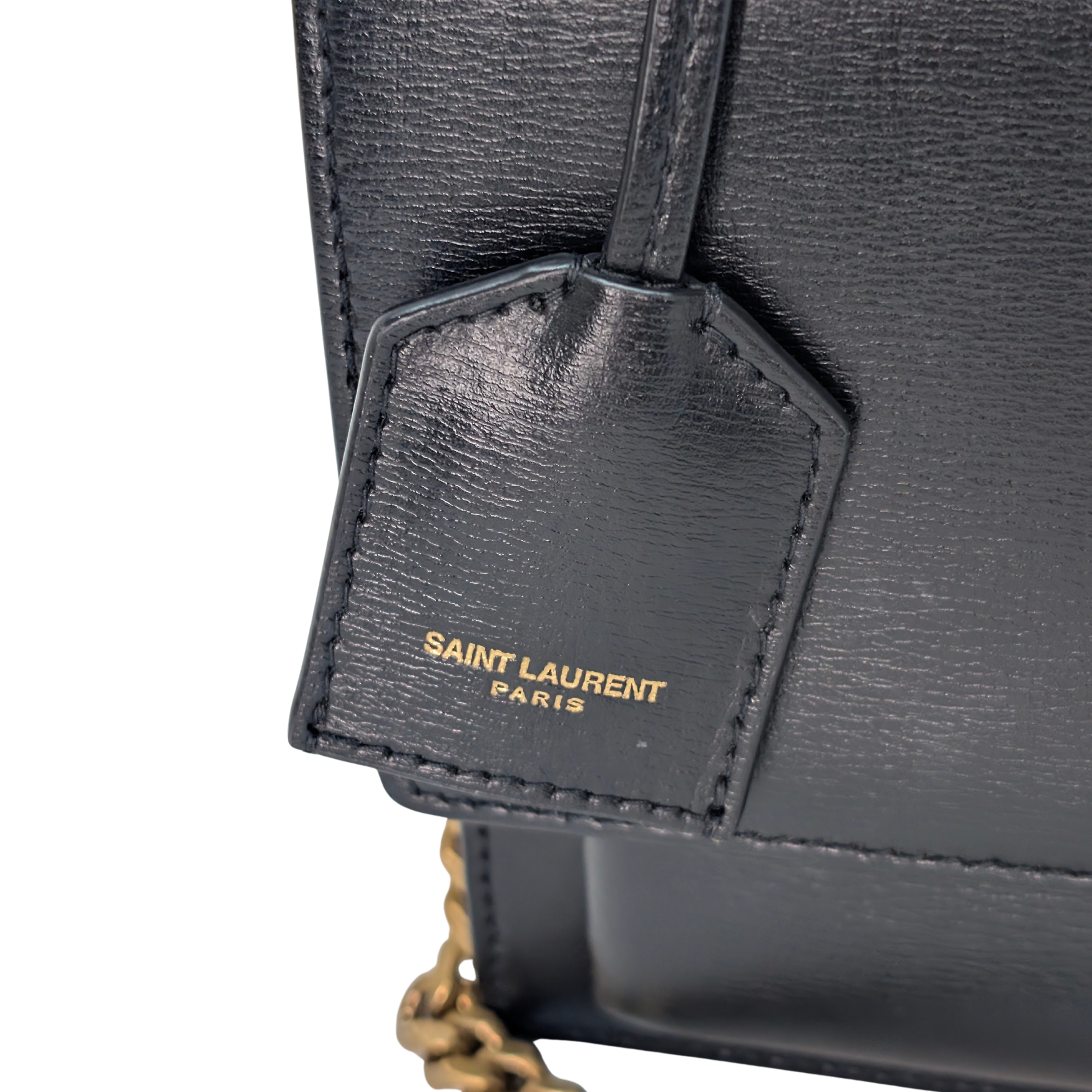 Saint Laurent Sunset Small Leather Shoulder Bag Black