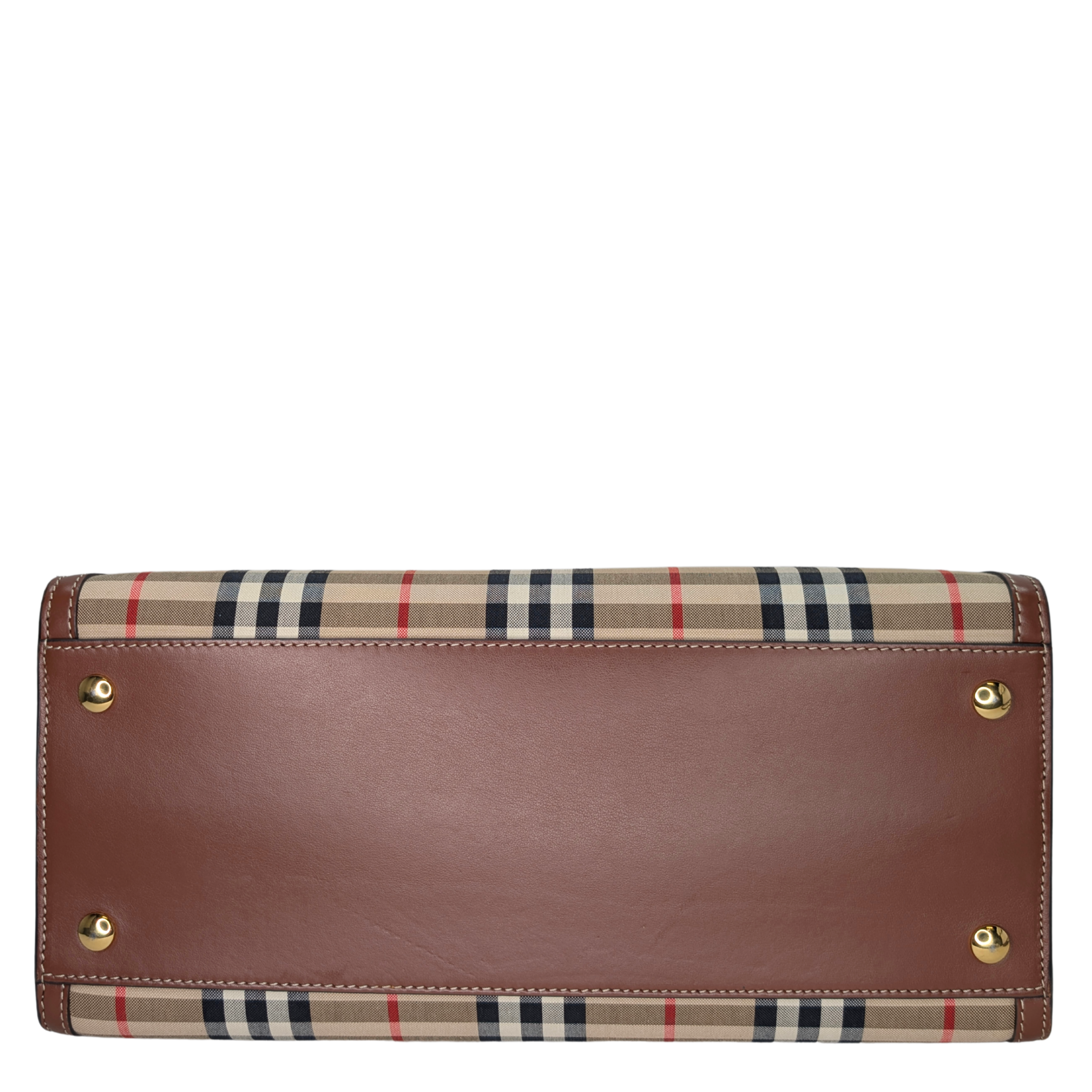 Burberry Check Title 2Way Tote Crossbody Bag