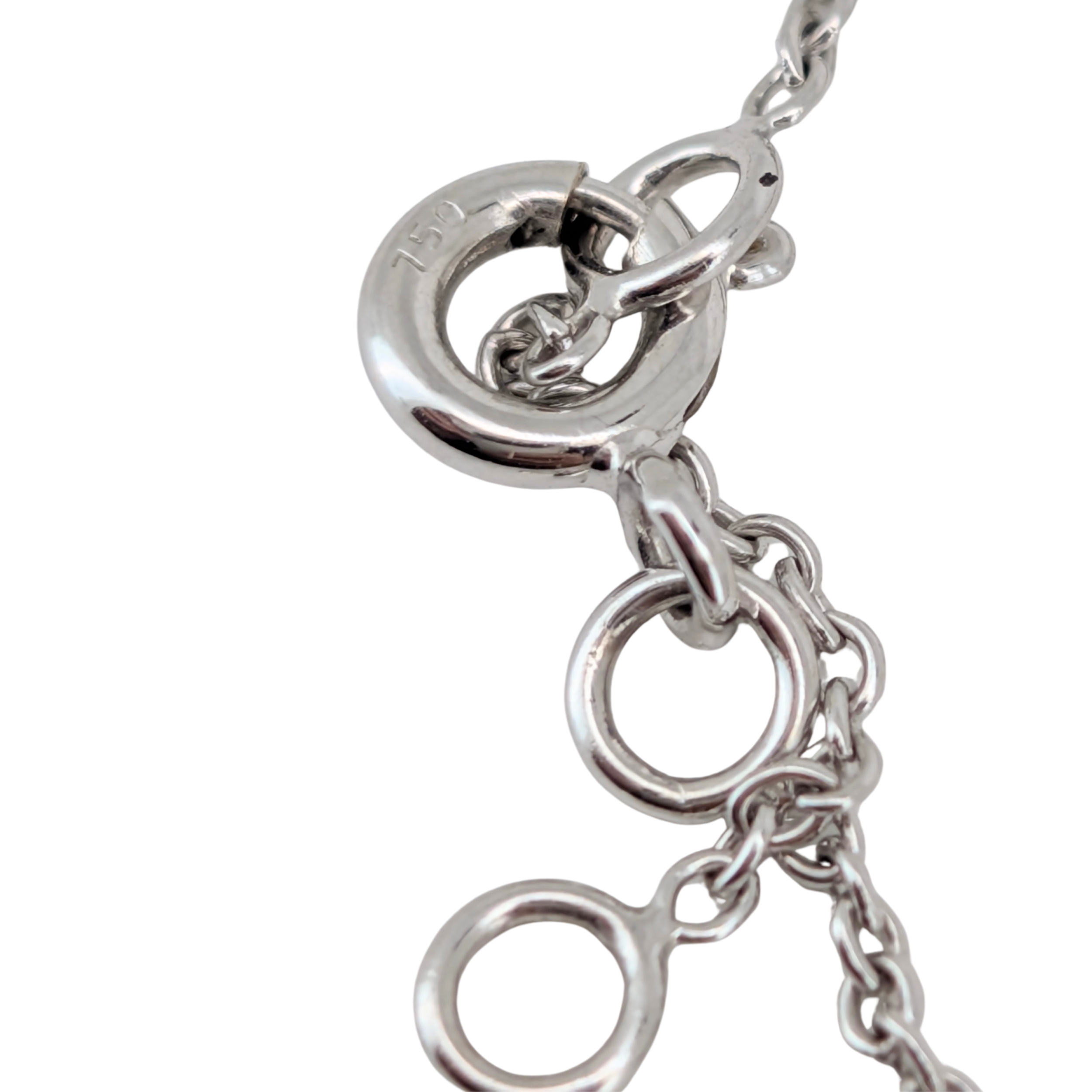 Hermès Finesse Diamond Pendant Necklace in 18K White Gold