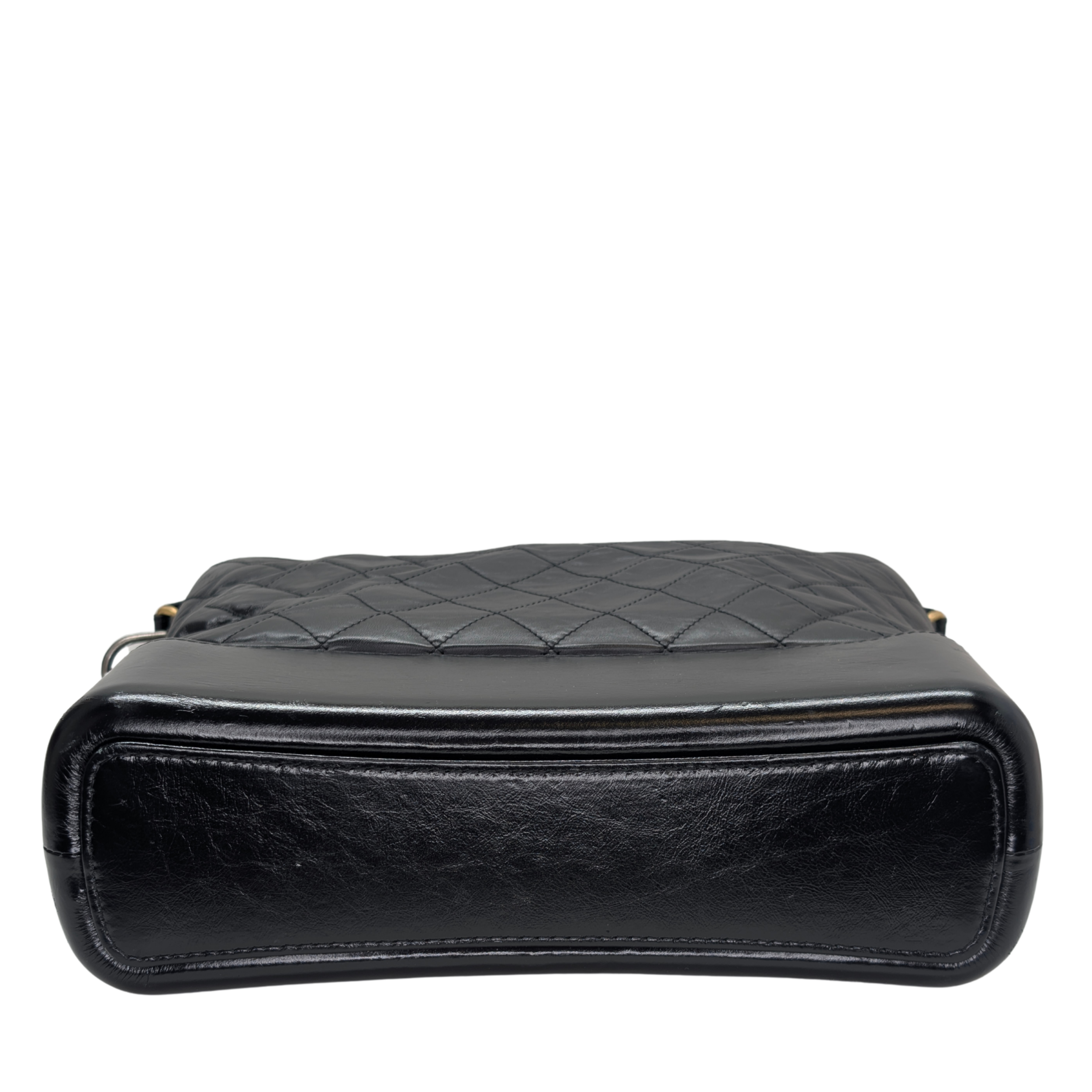 Chanel Aged Calfskin Quilted Large Gabrielle Hobo Bag Black