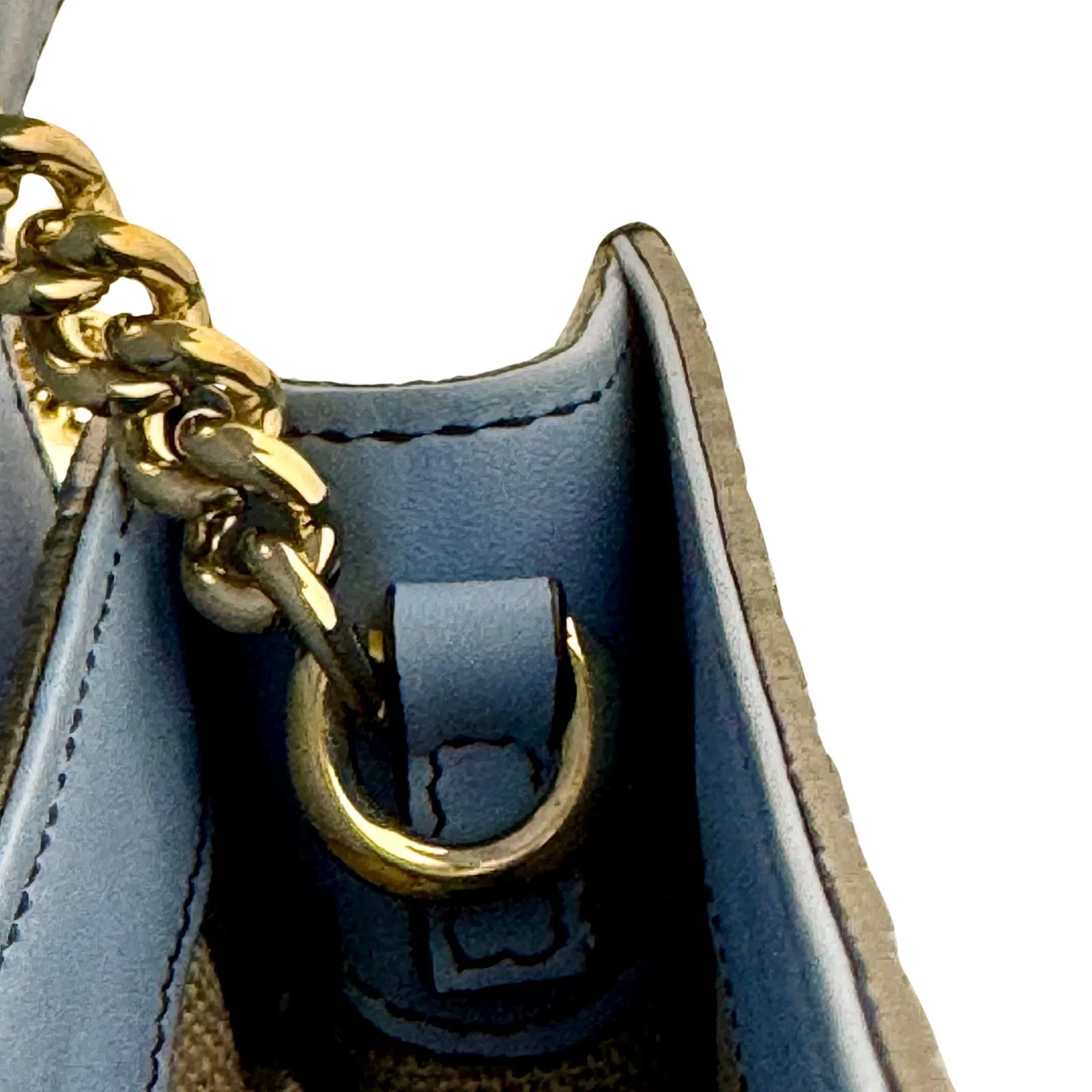 Gucci Microguccissima Mini Emily Chain Shoulder Bag – Light Blue - Lost Designer
