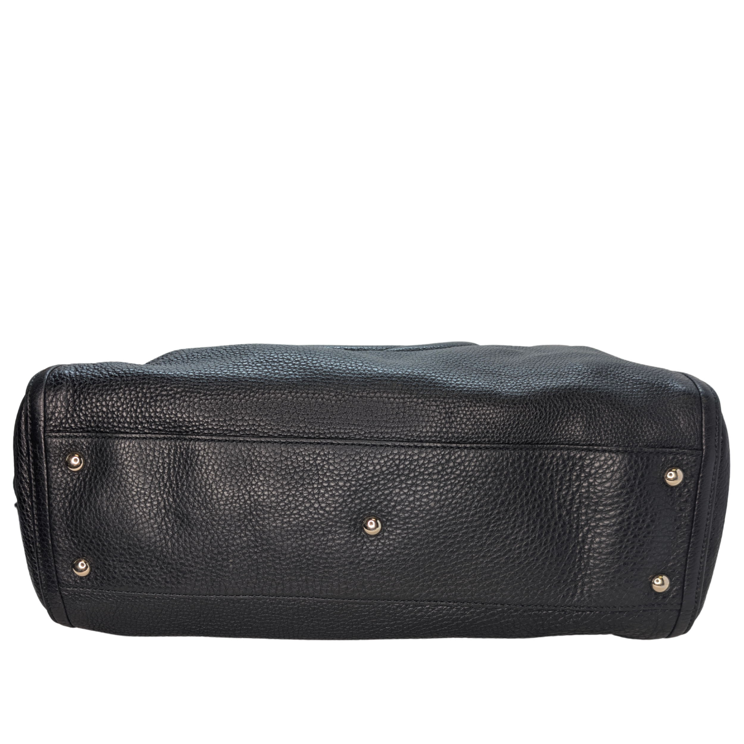 Gucci Soho Pebbled Leather GG Tassel Bag Black