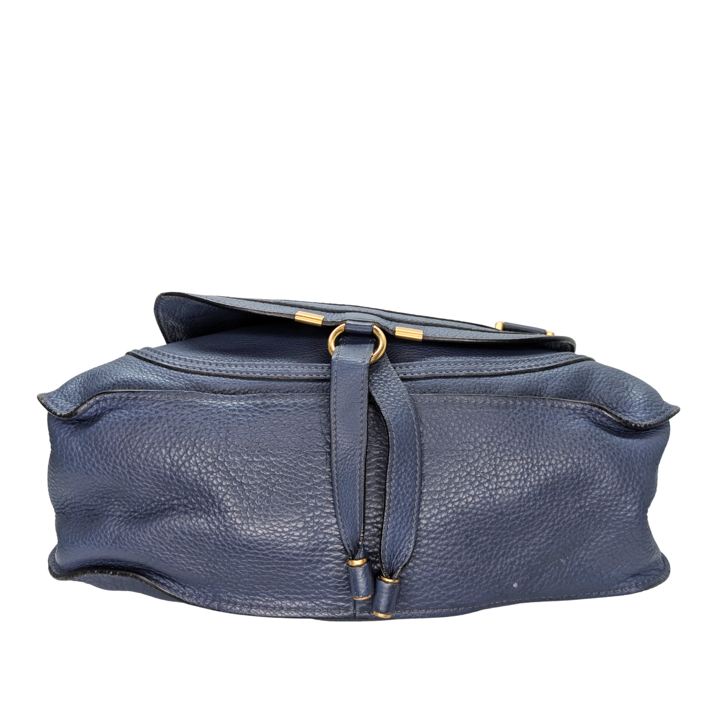 Chloe Marcie Messenger Bag Navy Blue