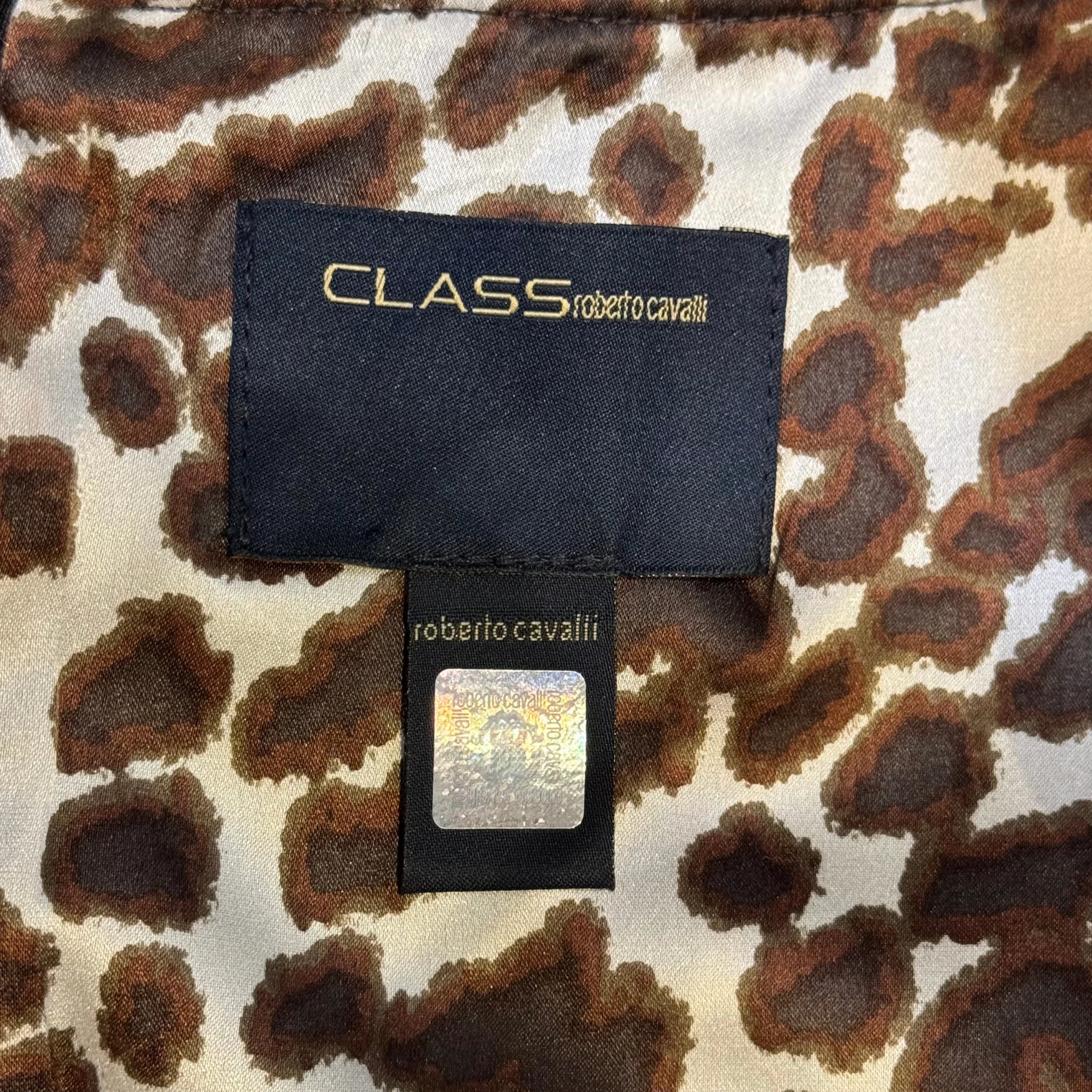 Roberto Cavalli Brown Sleeveless Square Neck Midi Dress Size 44 - Lost Designer