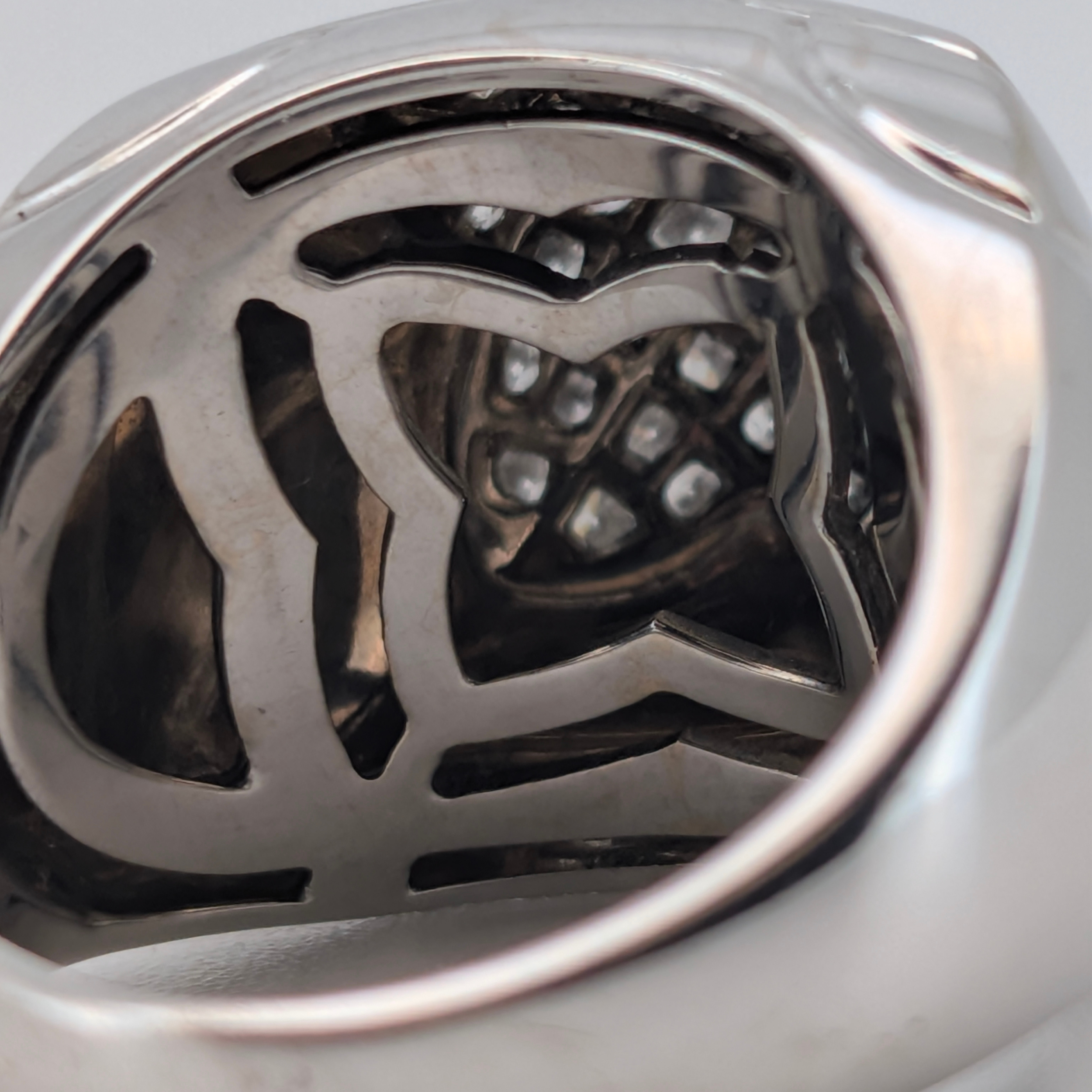 Bvlgari Pyramid Diamond Pavé Ring In 18K White Gold
