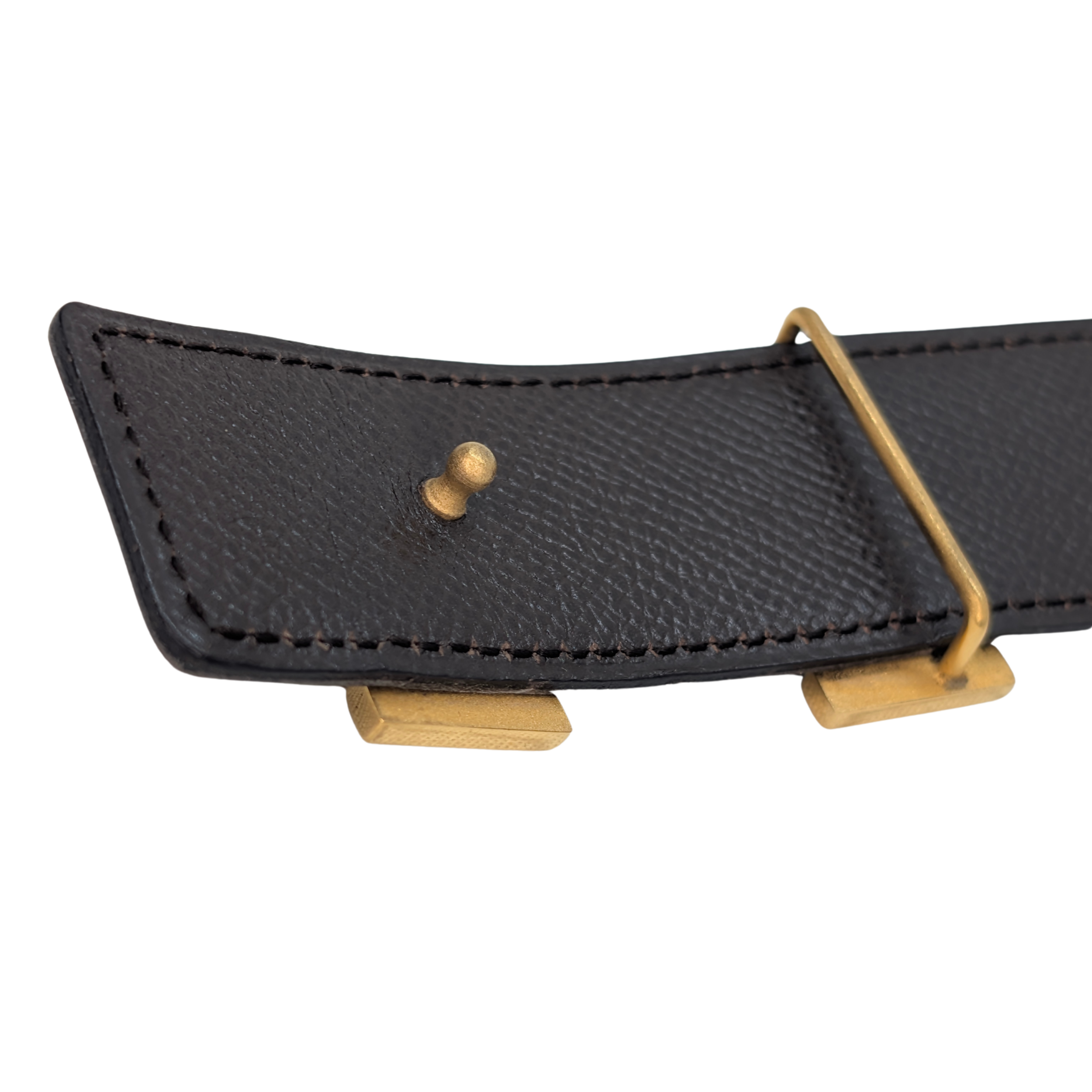 Hermes H Leather Belt Black 70