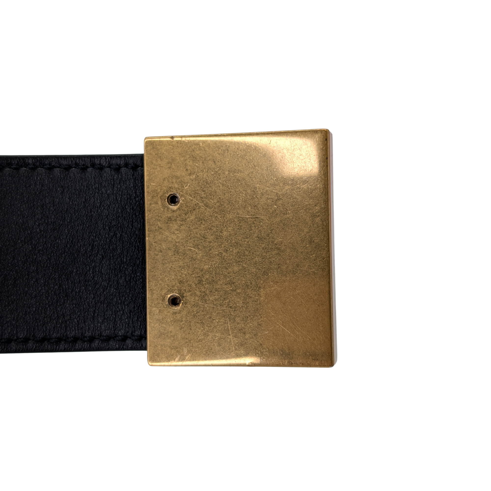 Saint Laurent Embossed Crocodile Belt Black 80cm - Lost Designer