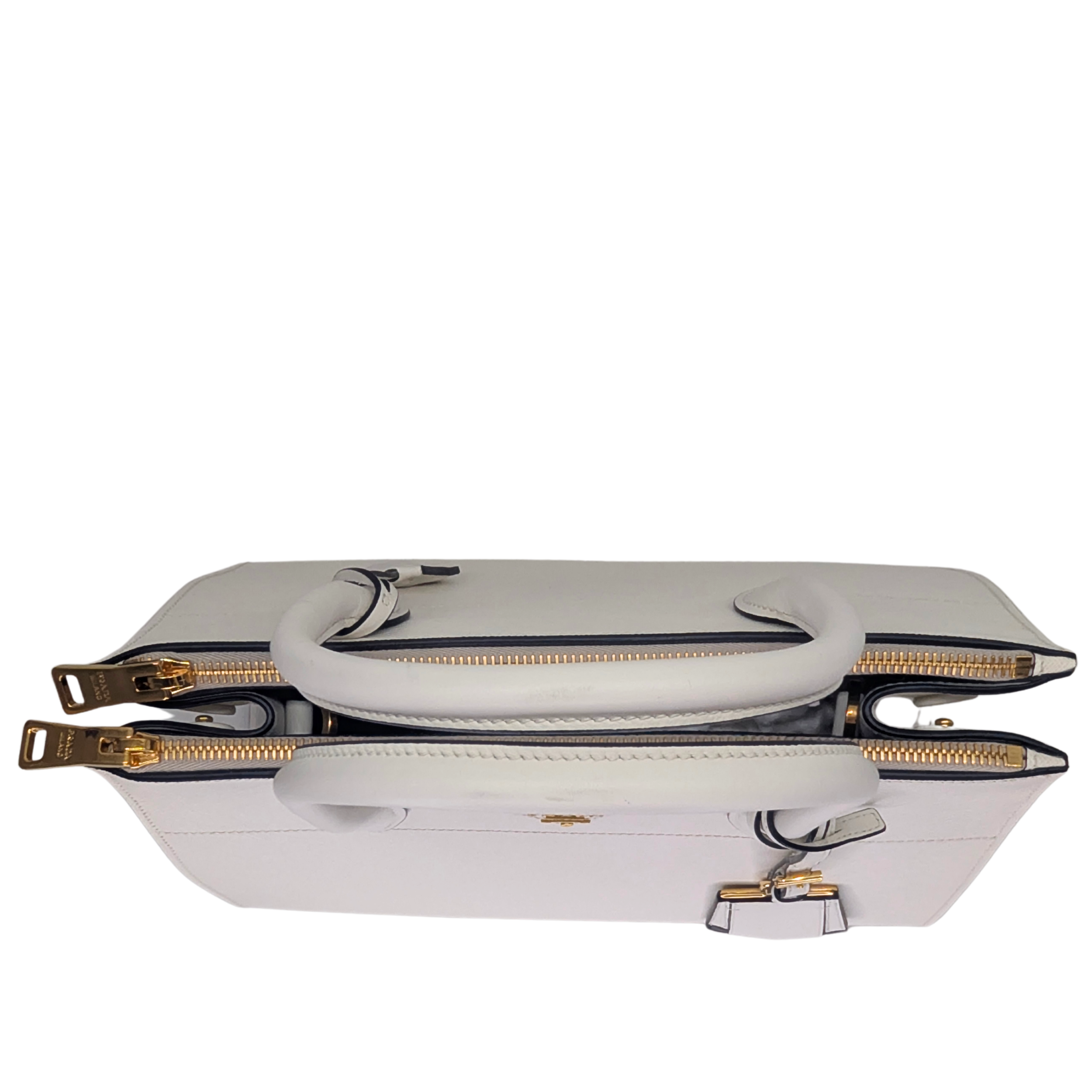 Prada Saffiano City Saffiano Paradigme Bag WHite
