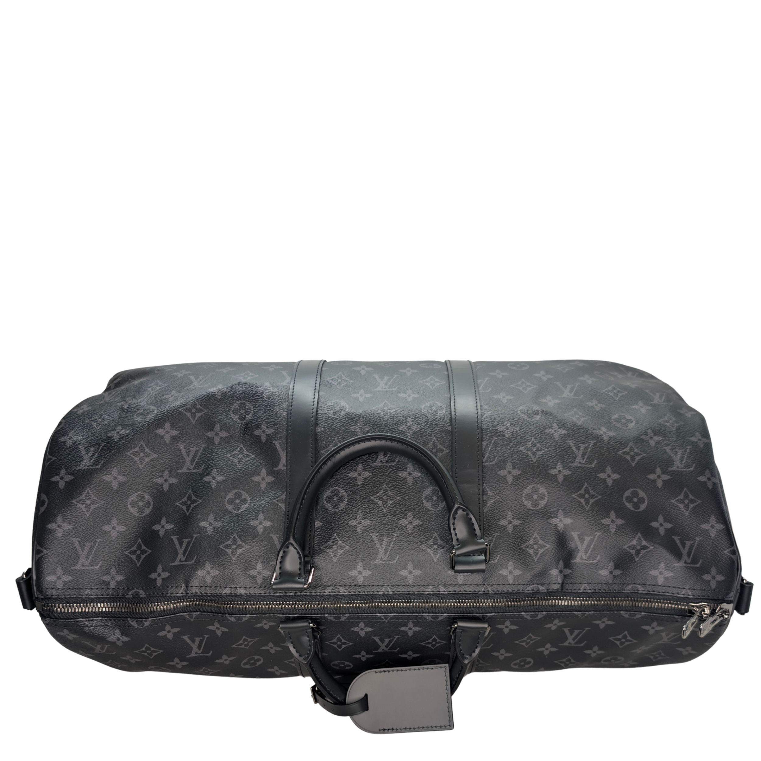 Louis Vuitton Keepall Bandoulière 55 Monogram Eclipse Charcoal Black