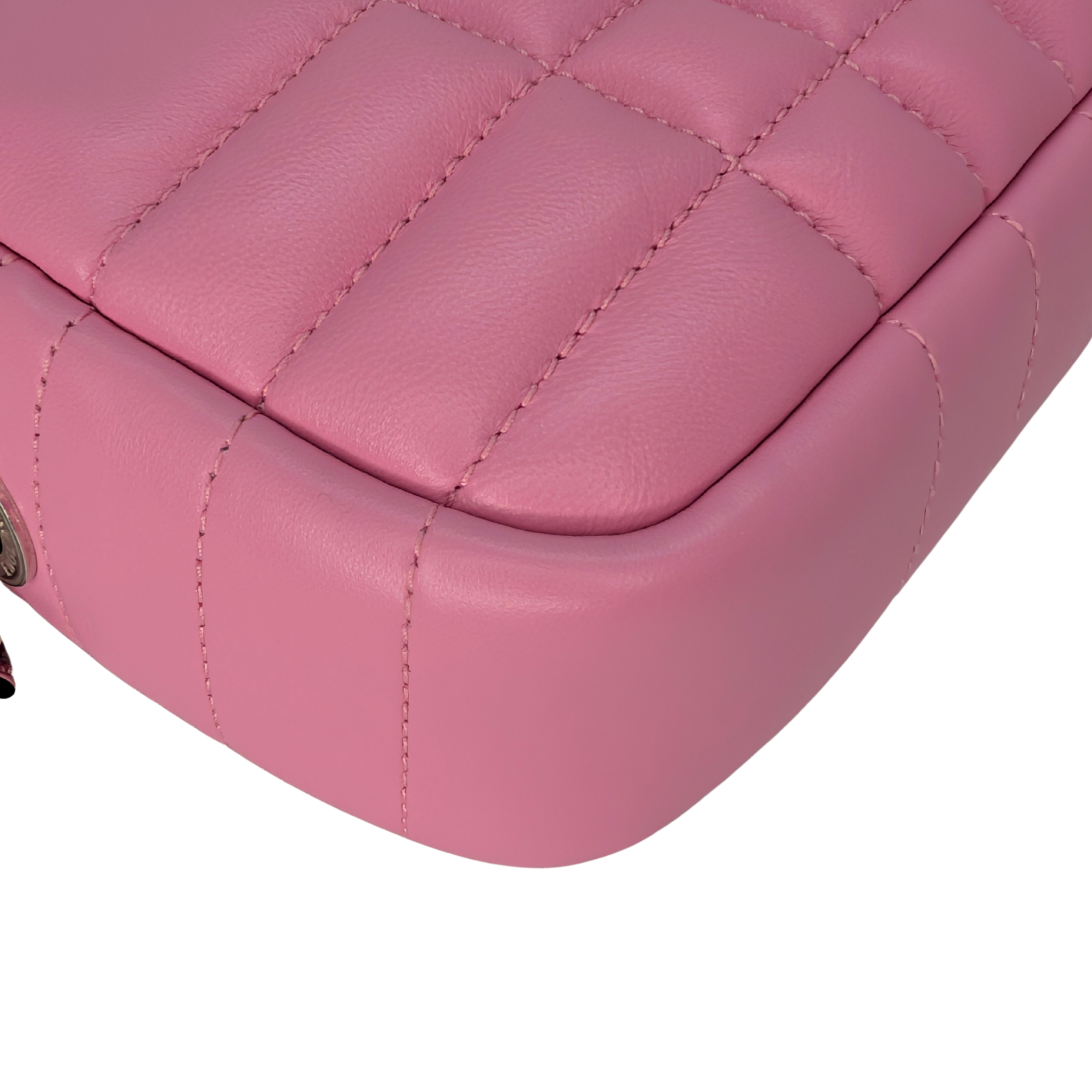 Burberry TB Mini Quilted Lambskin Lola Camera Bag Pink