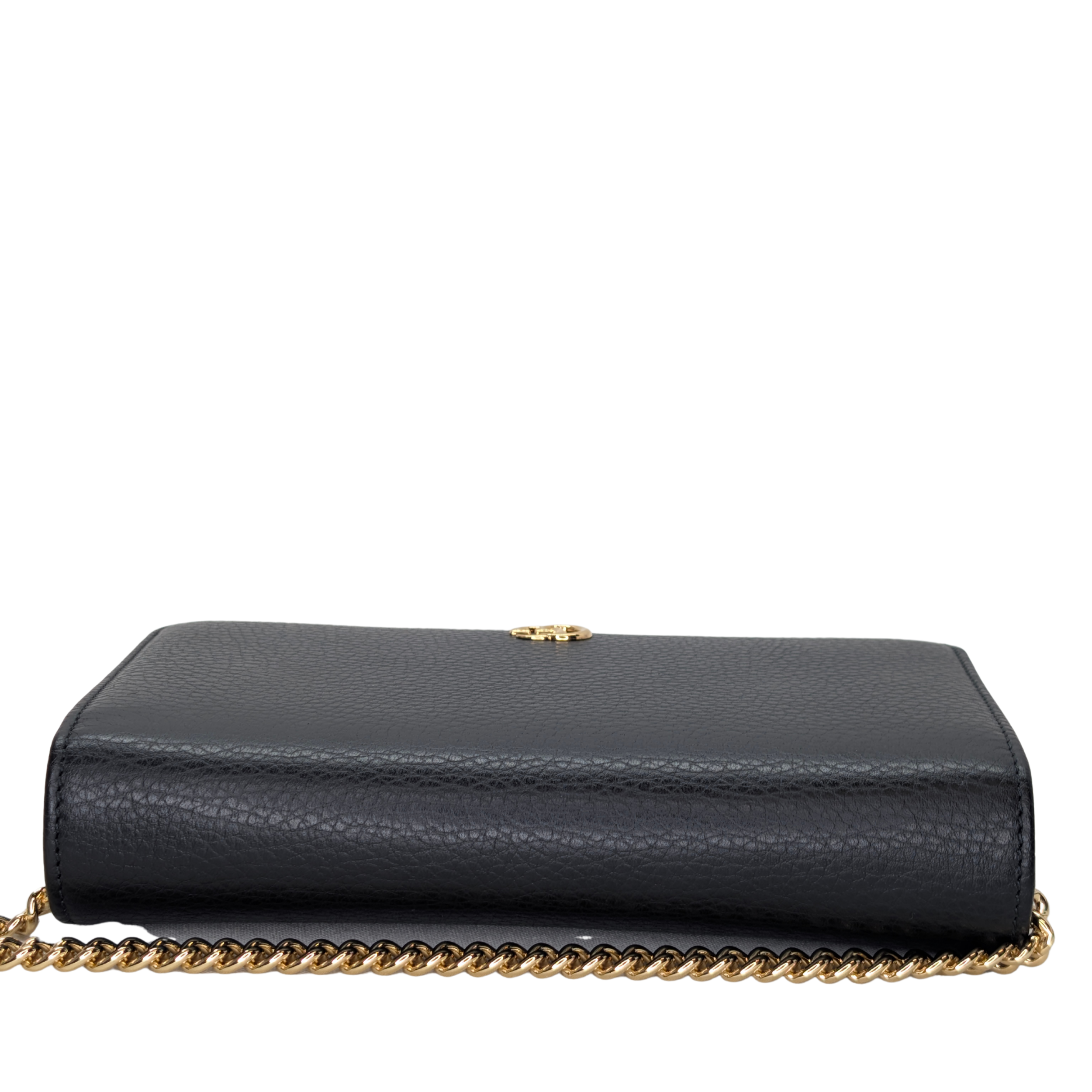 Gucci GG Marmont wallet on Chain Black