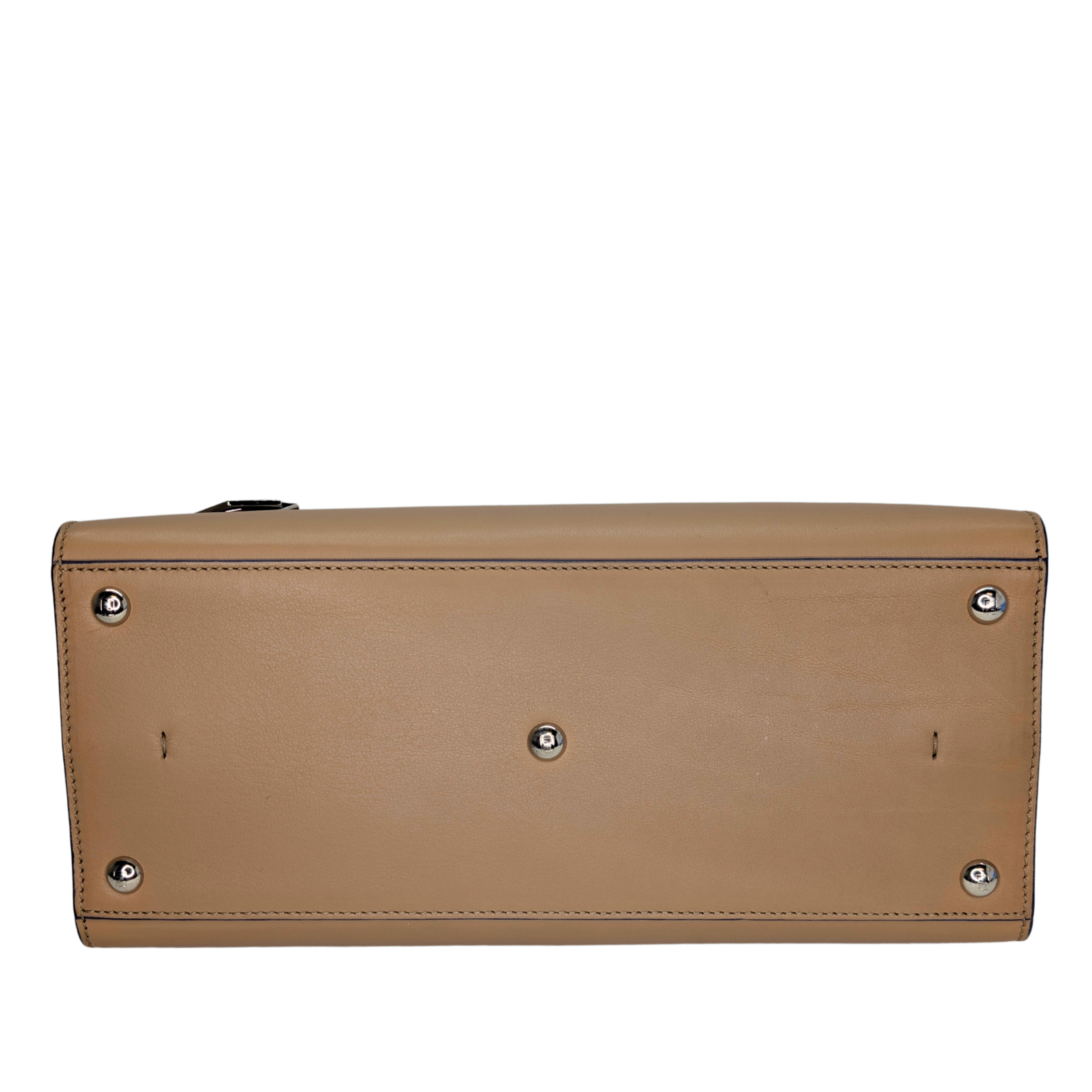 Fendi 3Jours Tote Bag Leather Camel Beige