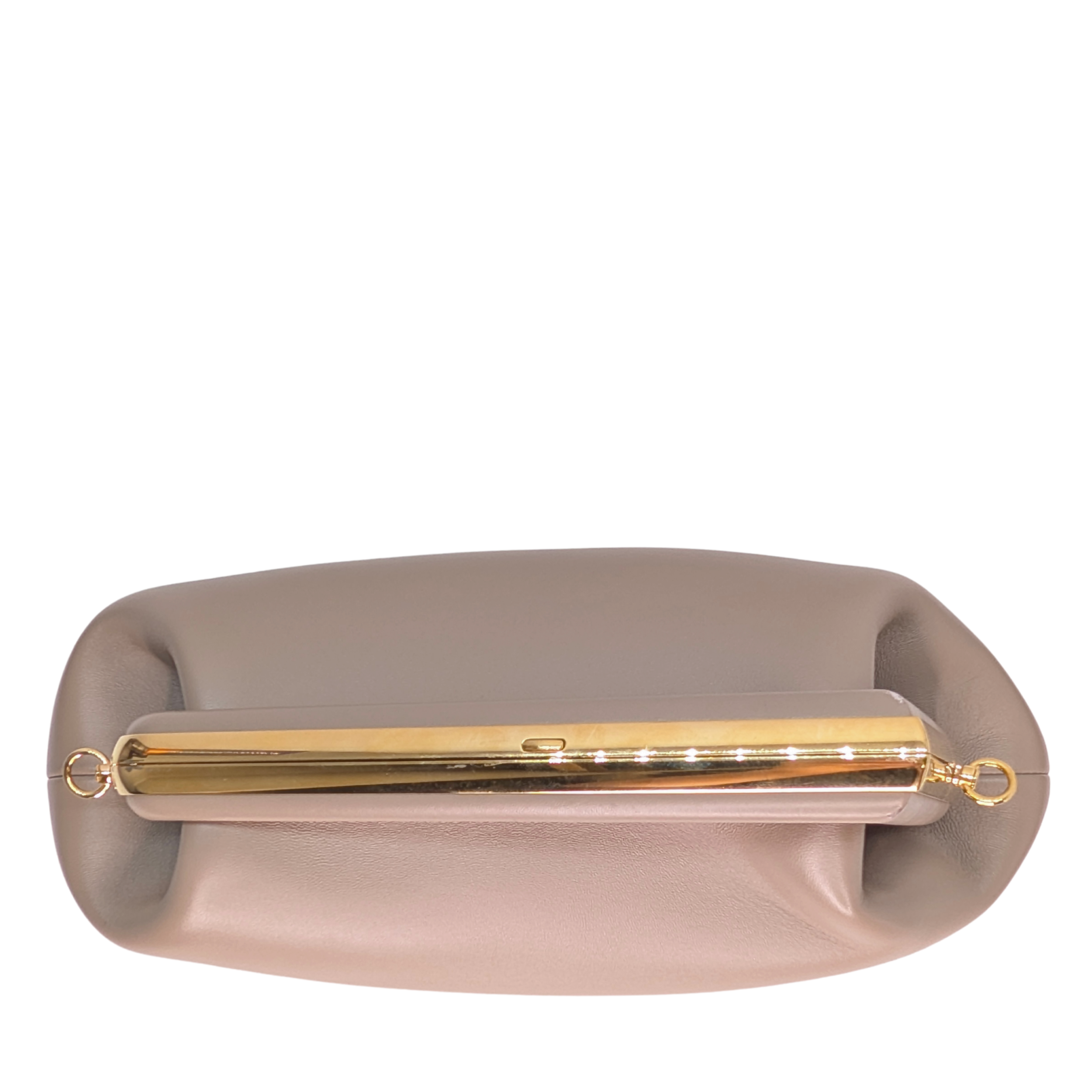 Fendi First Bag Clutch Medium Leather Taupe