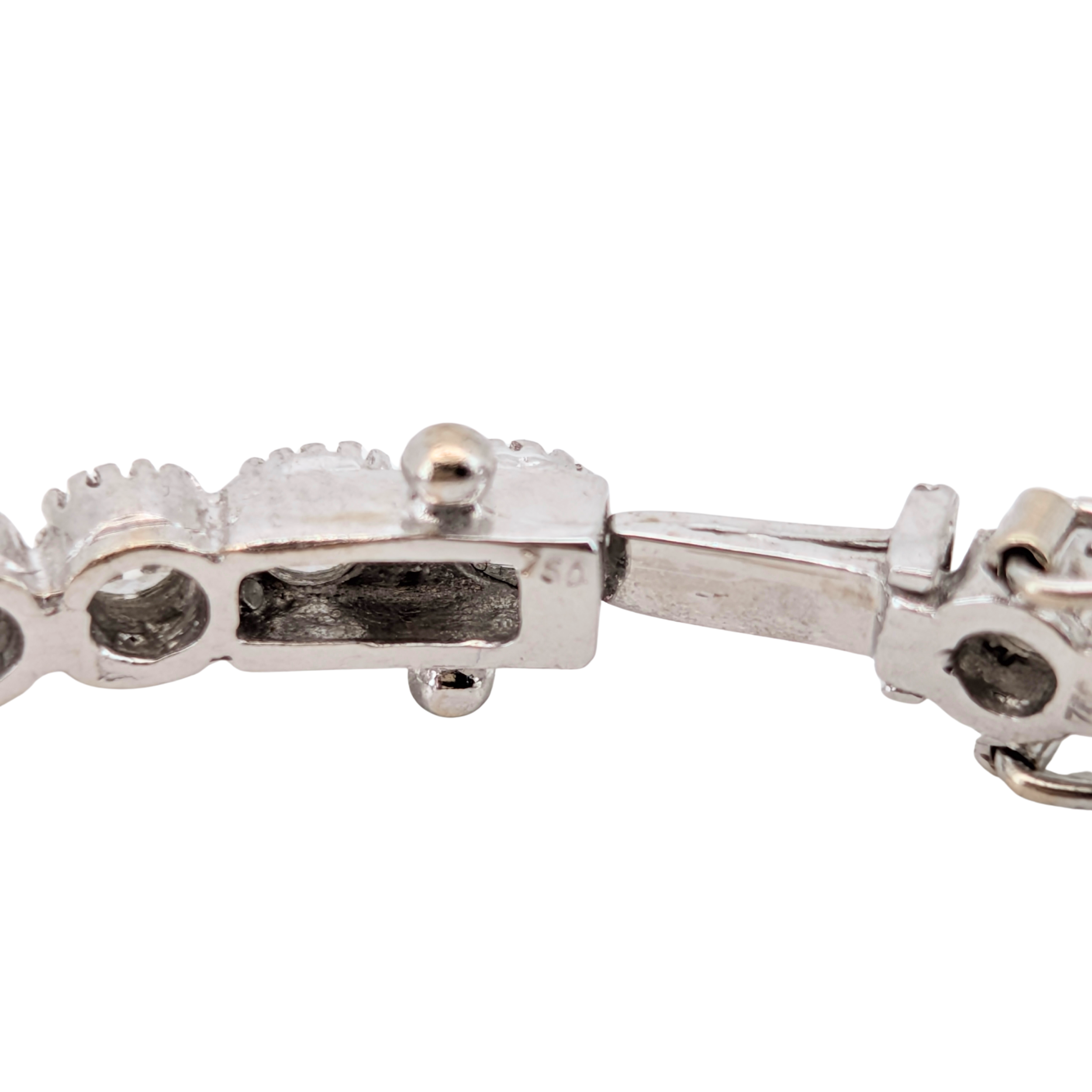 3.00Ct Natural Diamond Full Eternity Bangle In 18K White Gold
