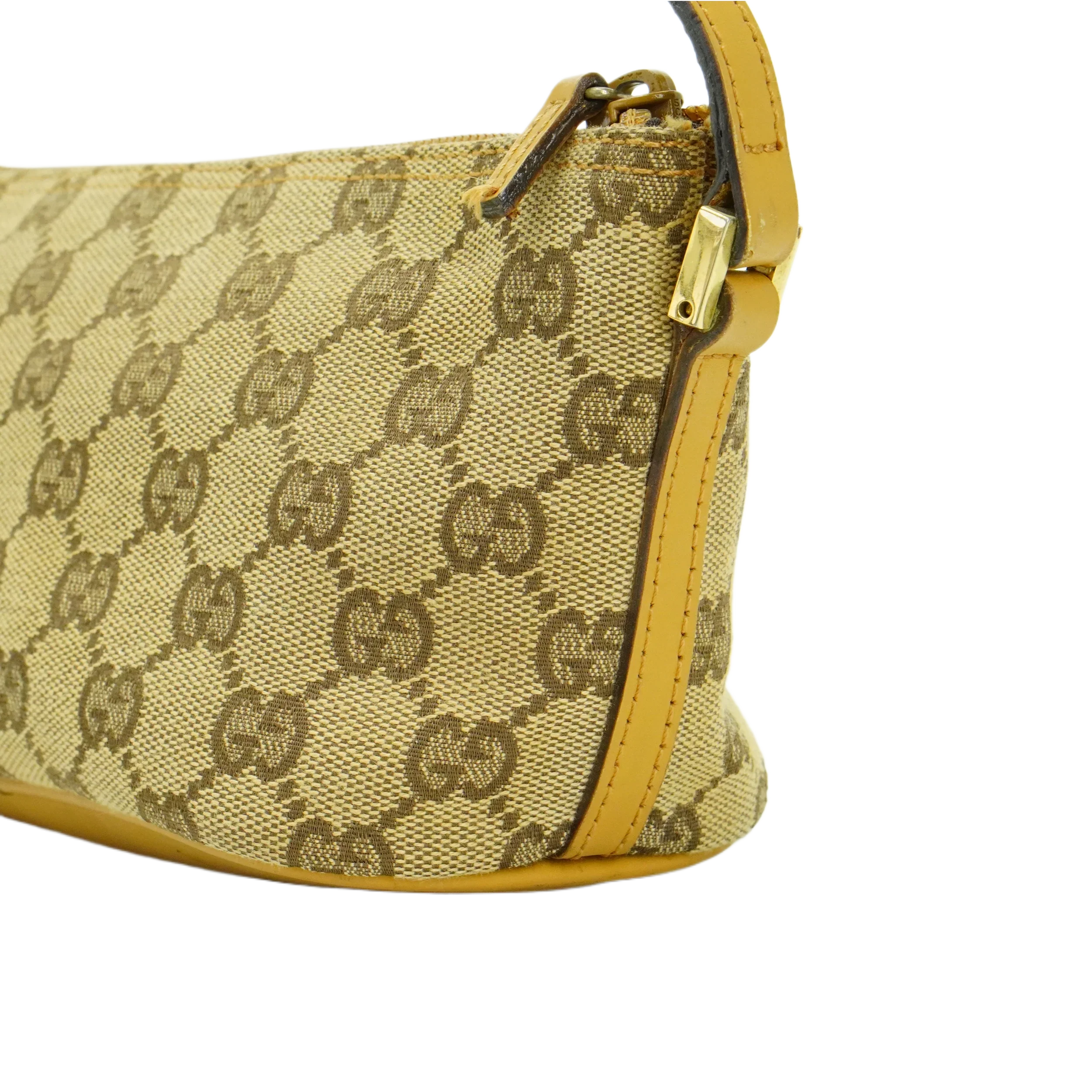 Gucci Beige GG Monogram Boat Pochette Bag - Lost Designer